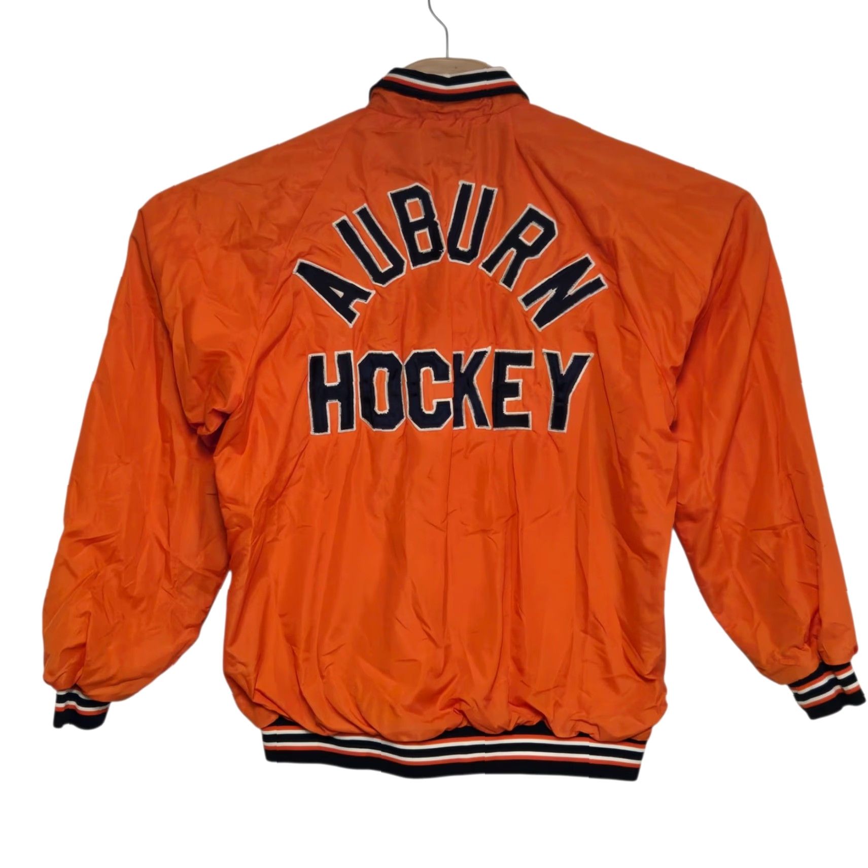Russell Athletic VINTAGE Russell Athletic Auburn Tigers Bomber Jacket Men M Orange Hockey Size US M / EU 48-50 / 2 - 2 Thumbnail