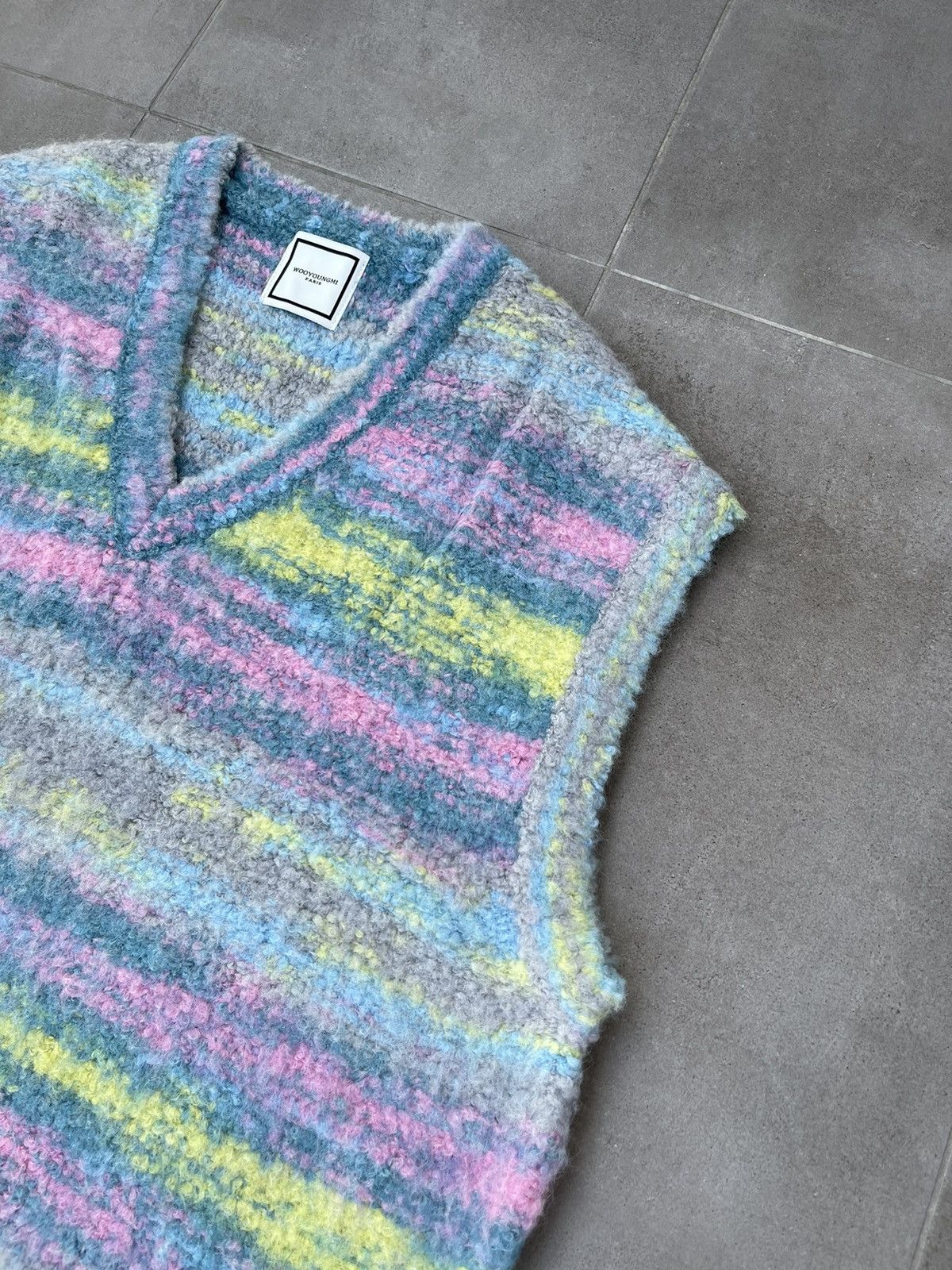 Wooyoungmi !DS! FW22 Wooyoungmi Multicolor Blue Stripped Alpaca Vest Size US M / EU 48-50 / 2 - 10 Thumbnail