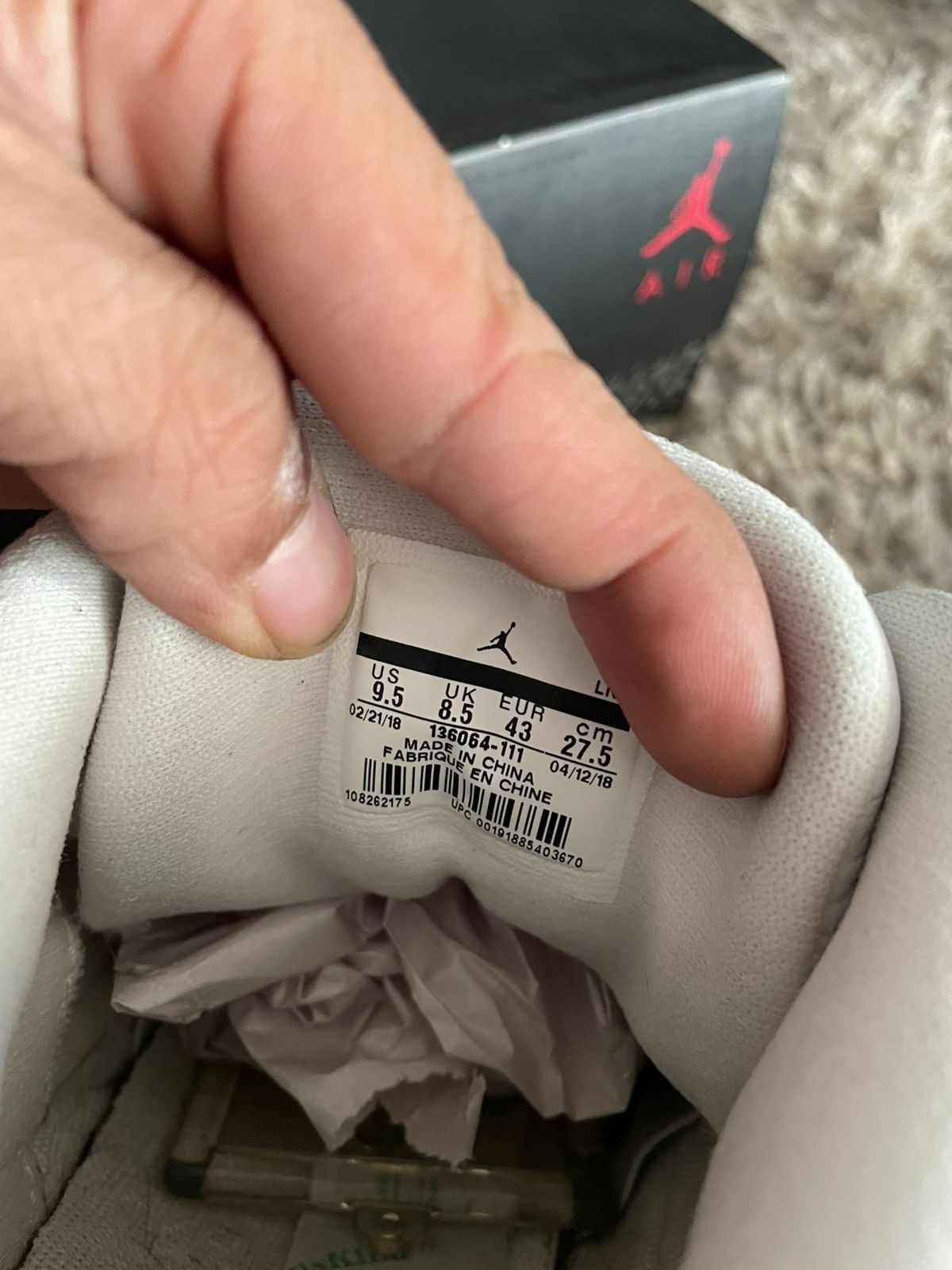 Jordan Brand Jordan 3 Pure White Size US 9.5 / EU 42-43 - 9 Thumbnail