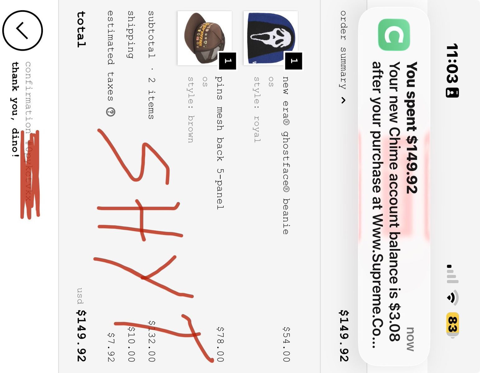 New Era × Supreme Supreme x New era Ghostface Beanie ss26 Size ONE SIZE - 4 Thumbnail