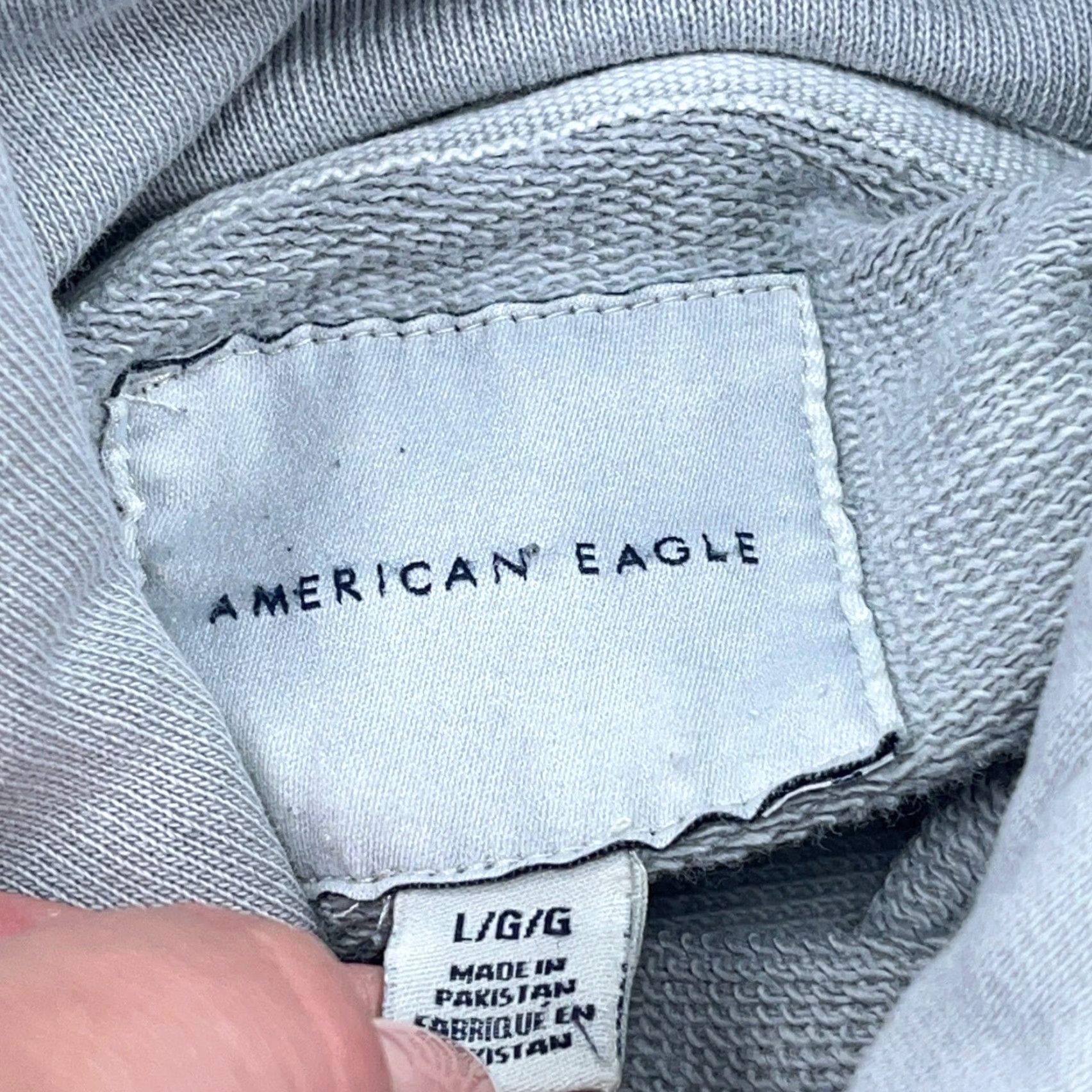 American Eagle Outfitters American Eagle Hoodie Men L Gray Sweatshirt Heavy Cotton Retro AEO Size US L / EU 52-54 / 3 - 7 Thumbnail