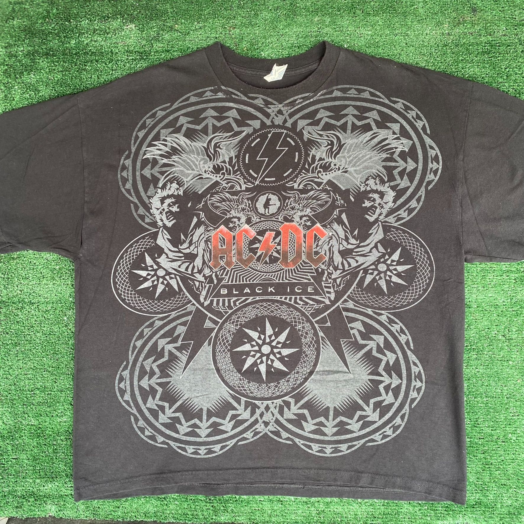 AC/DC Vintage Y2K AC/DC Shirt Black Ice Rock Band All Over AOP Tee Size US XXL / EU 58 / 5 - 1 Thumbnail