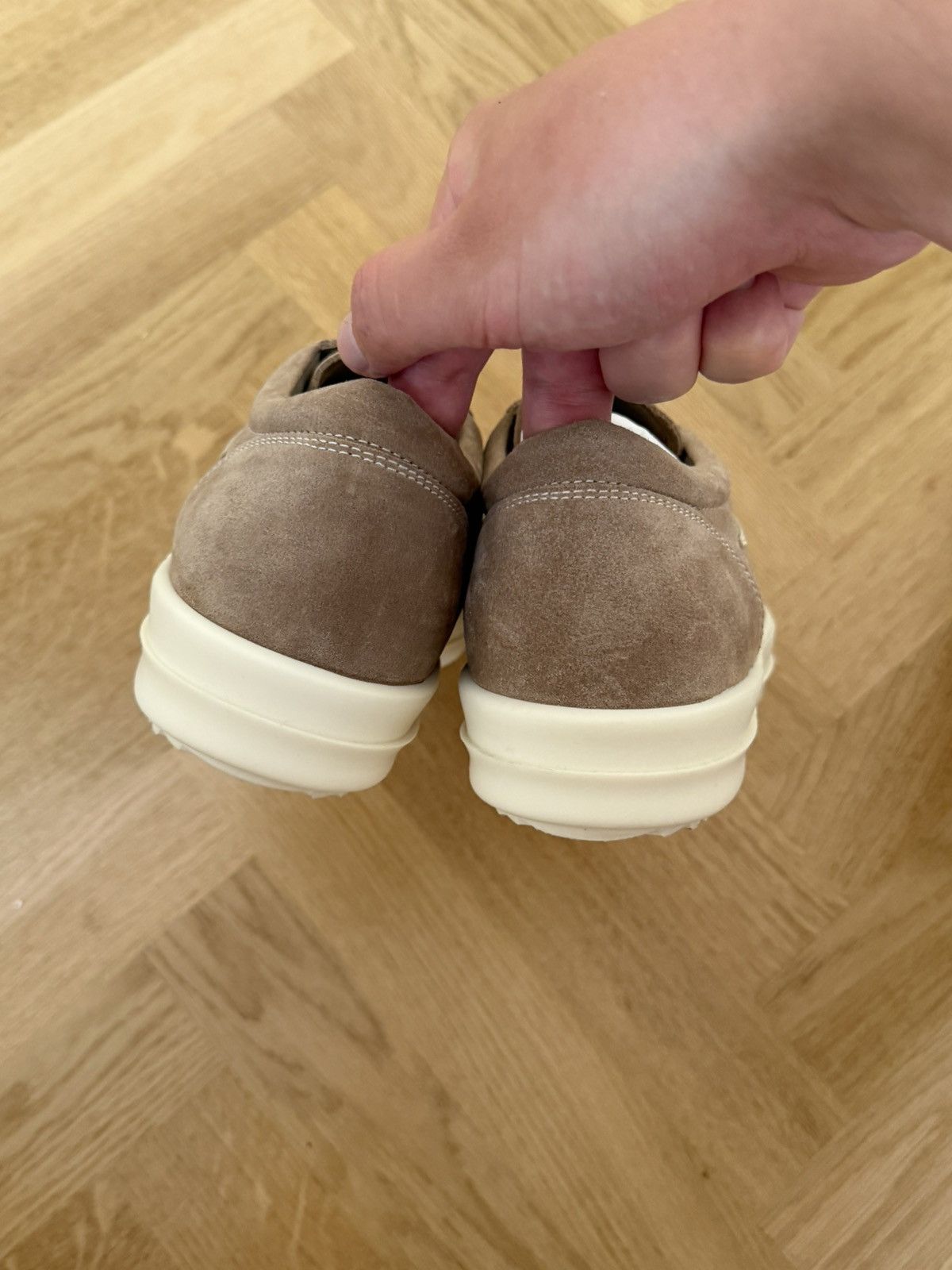 Rick Owens Rick Owens Beeige Suede „Vans“ Vintage Sneaker Sz.45 Size US 12 / EU 45 - 4 Thumbnail