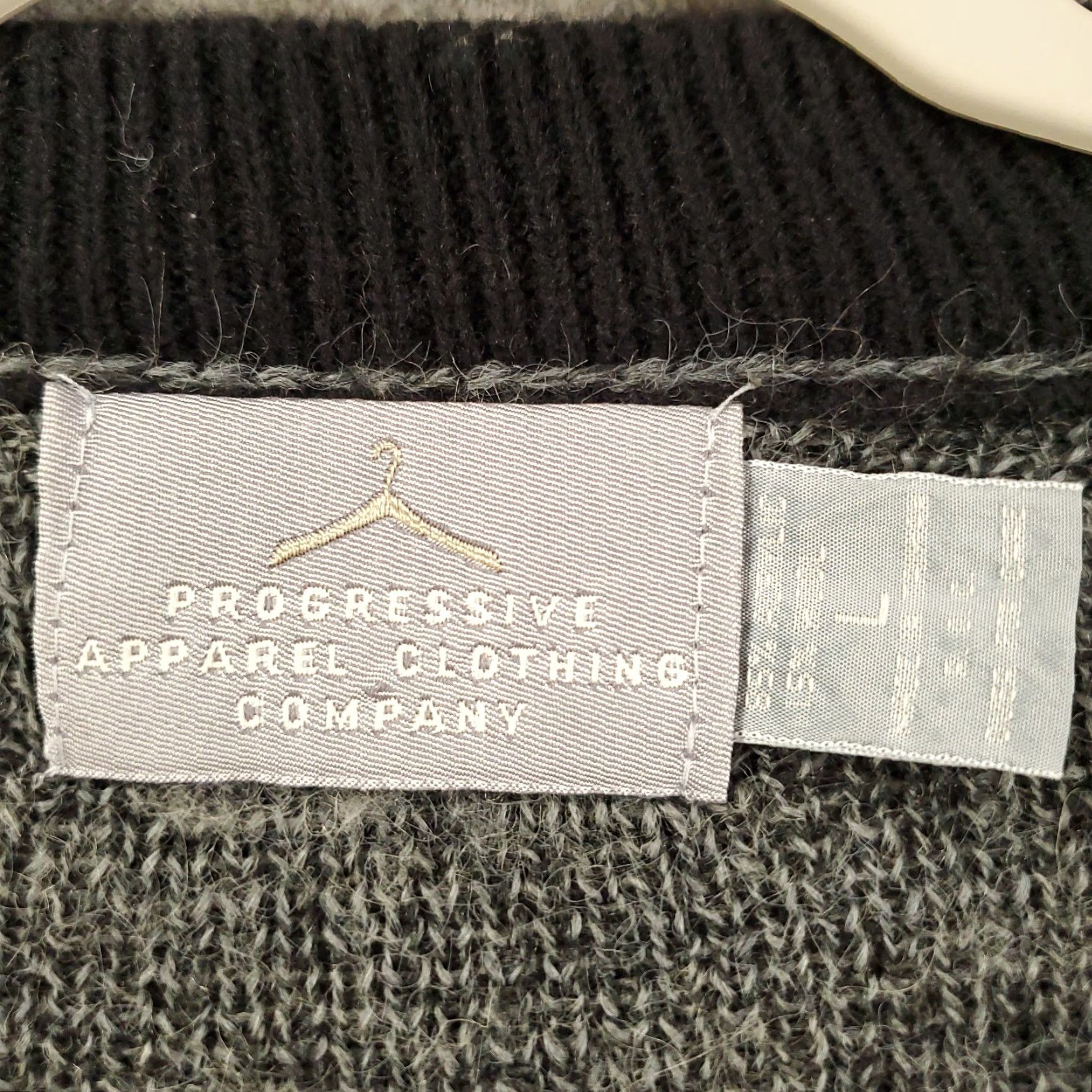 Vintage Progressive Apparel Cardigan Mens Sweater Large Gray Button Up Long Sleeve V-Neck Size US L / EU 52-54 / 3 - 7 Thumbnail