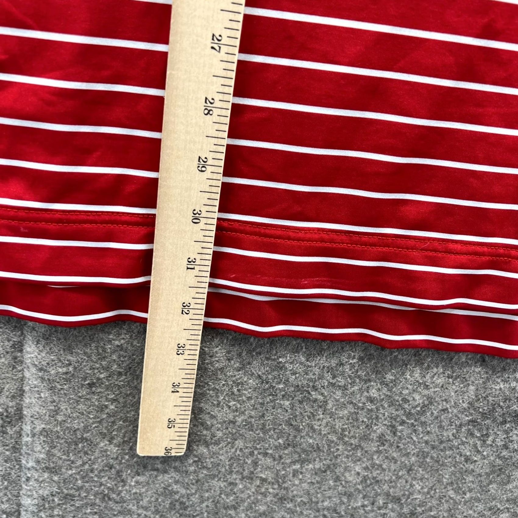 Footjoy FootJoy Polo Shirt Men Large Red Striped Preppy Performance Golf Short Sleeve Button Neck Collared 44in Chest 32in Length Size US L / EU 52-54 / 3 - 4 Thumbnail