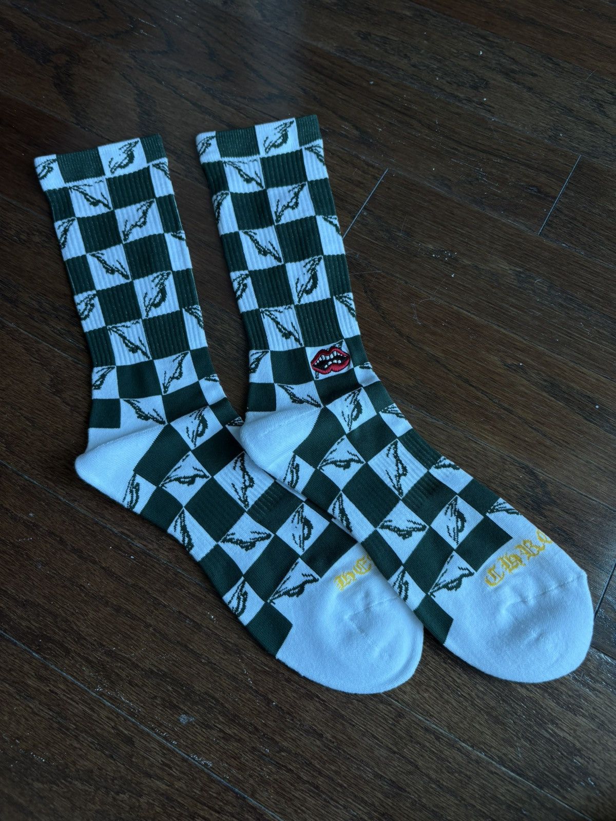 Chrome Hearts Chrome Hearts Matty Boy Eyes Green Socks Size ONE SIZE - 2 Thumbnail