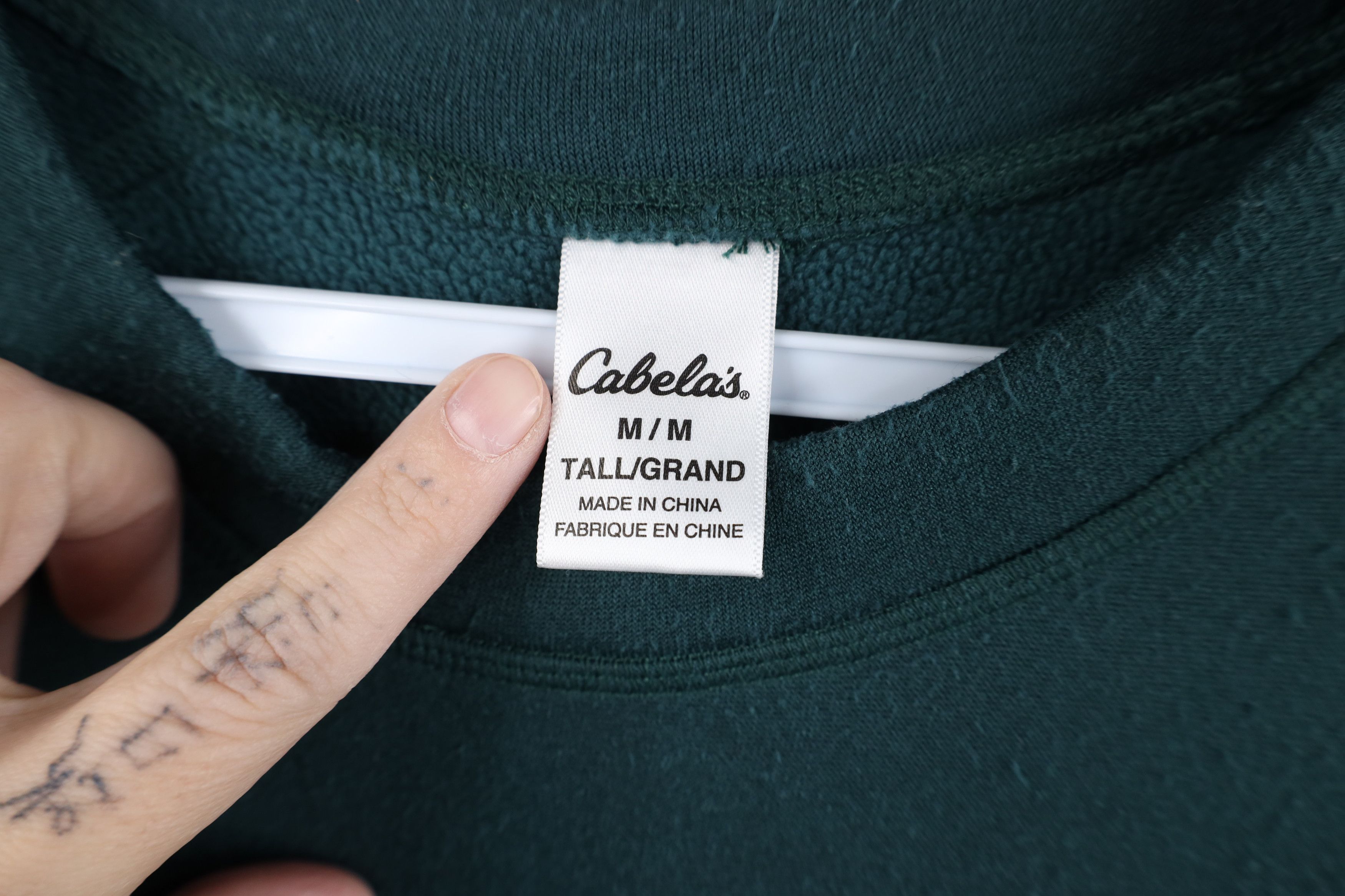 Cabelas Vintage Cabelas Faded Fleece Thermal Sweatshirt Green Size US M / EU 48-50 / 2 - 6 Thumbnail