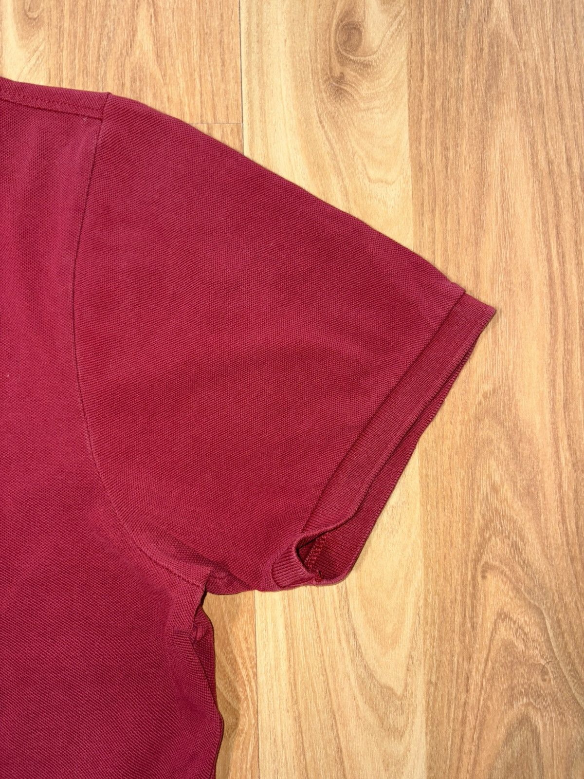 Polo Ralph Lauren VTG Polo Ralph Lauren Custom Fit Pique Polo Burgundy XL Size US XL / EU 56 / 4 - 4 Thumbnail