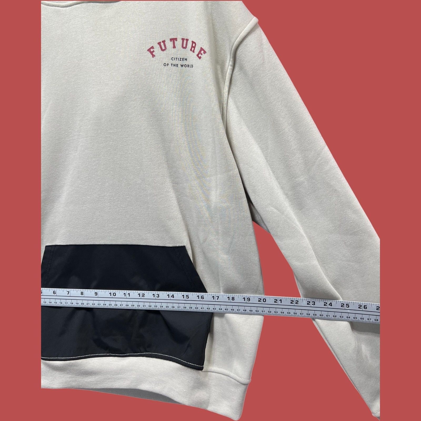 rue21 Rue 21 - Men's Long Sleeve Hooded Sweatshirt - Beige - Mediu Size US M / EU 48-50 / 2 - 4 Thumbnail