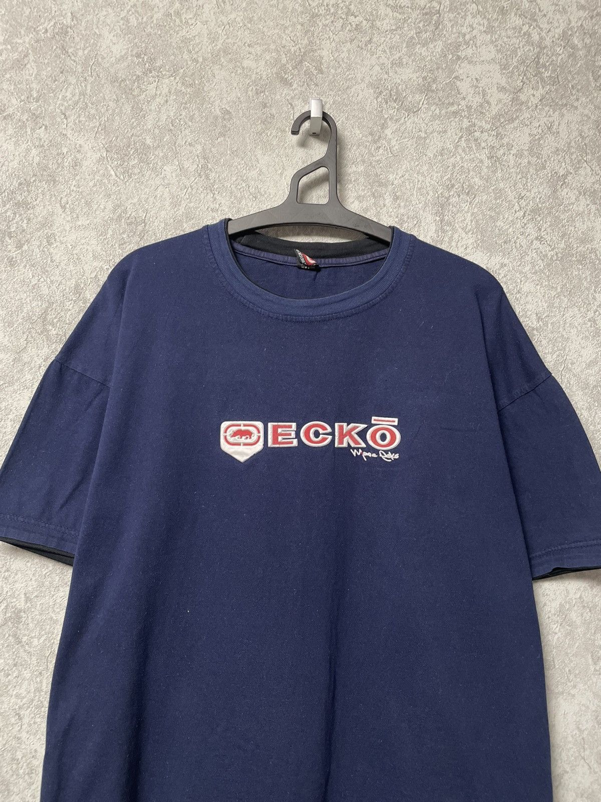 Ecko Unltd. Vintage Ecko Unltd Navy Blue Oversized Fit T-Shirt 90s Size US L / EU 52-54 / 3 - 2 Thumbnail