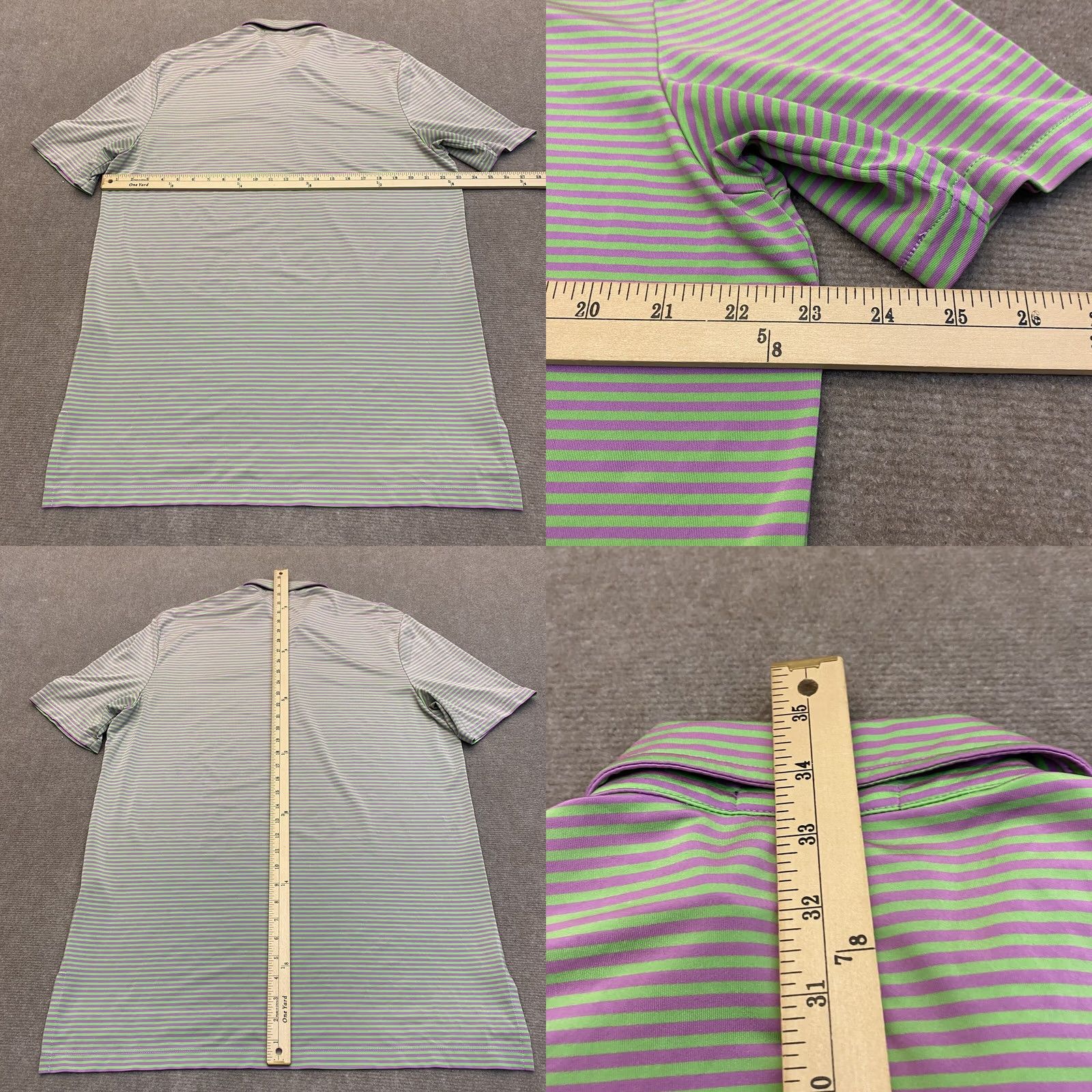 RLX Ralph Lauren Ralph Lauren RLX Polo Shirt Mens Large Golf Club Logo Striped Purple Green Multicolor Polo Shirt Mens Large RLX Golf 90s Style Boys? Size US L / EU 52-54 / 3 - 8 Thumbnail
