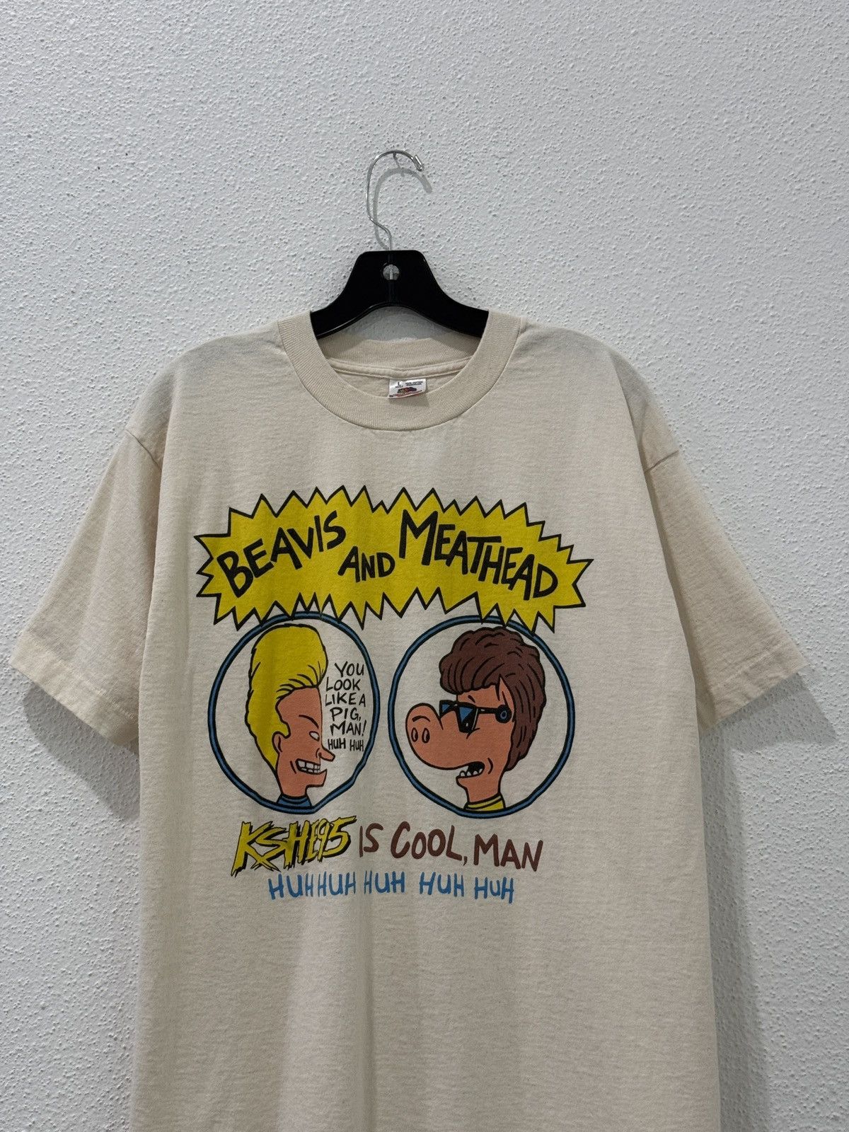 Fruit Of The Loom Vintage 90s Beavis And Meathead Rare Large KSHE95 Radio Tee Size US L / EU 52-54 / 3 - 2 Thumbnail