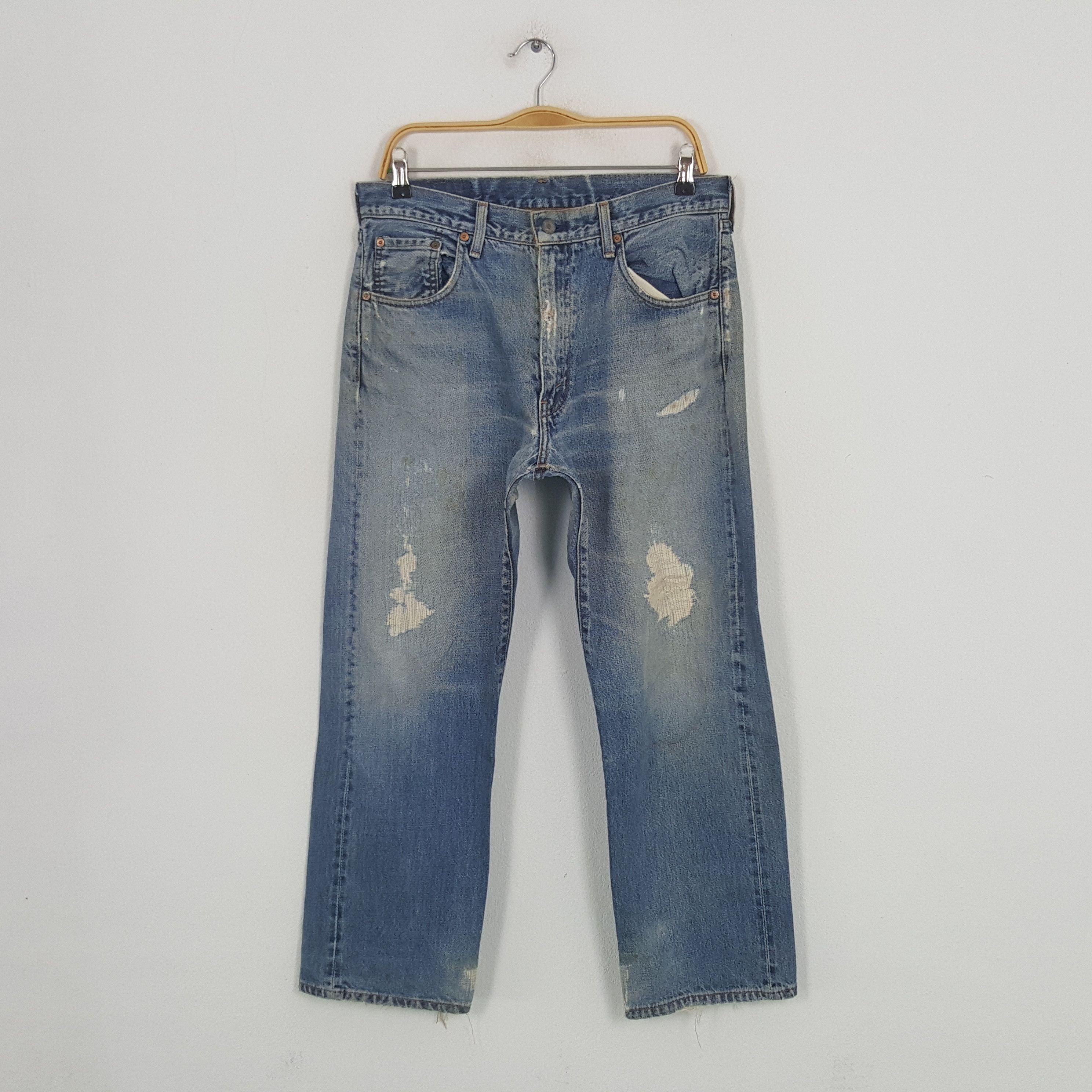 Levi's × Vintage Vintage Levi's Selvedge American Distressed Denim Jeans Size US 31 - 1 Thumbnail