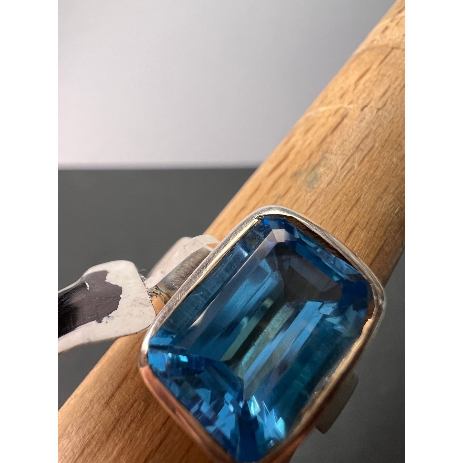 Other NEW Swiss blue topaz sterling silver ring size 10 Size ONE SIZE - 11 Thumbnail