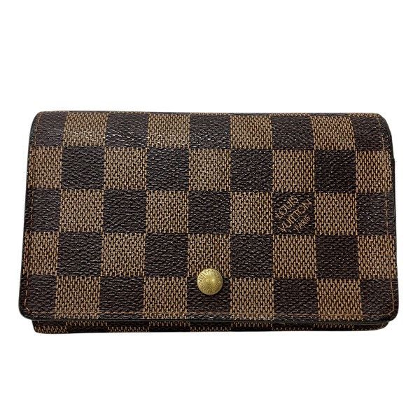 Louis Vuitton Louis Vuitton Louis Vuitton Portefeuille Porte Monnaie Billets Tresor Damier Wallet Textile Short Wallet N61730 DUTY FREE for USA Size ONE SIZE - 1 Thumbnail