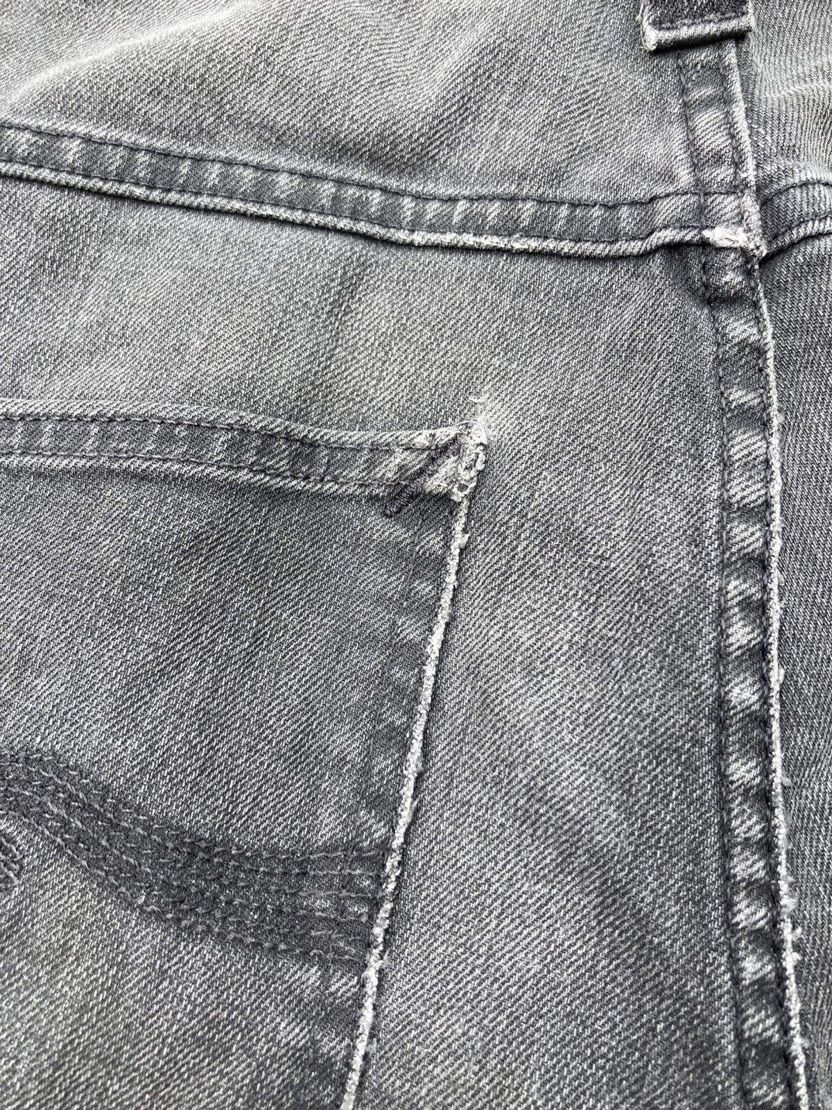 Nudie Jeans Distressed Nudie Grim Tim Broken Black Jeans Size US 32 / EU 48 - 22 Thumbnail