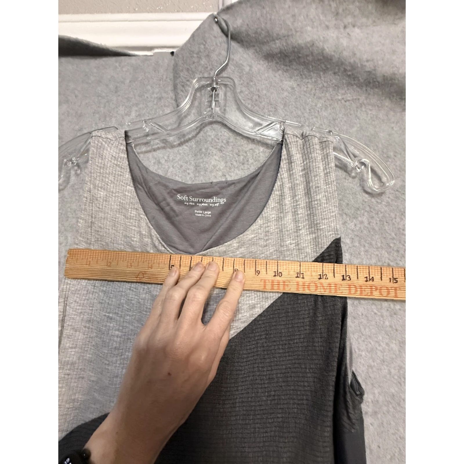 Soft Surroundings Soft Surroundings Dress Womens Petite Large Gray Colorblock Tank Maxi Casual Size L / US 10 / IT 46 - 3 Thumbnail
