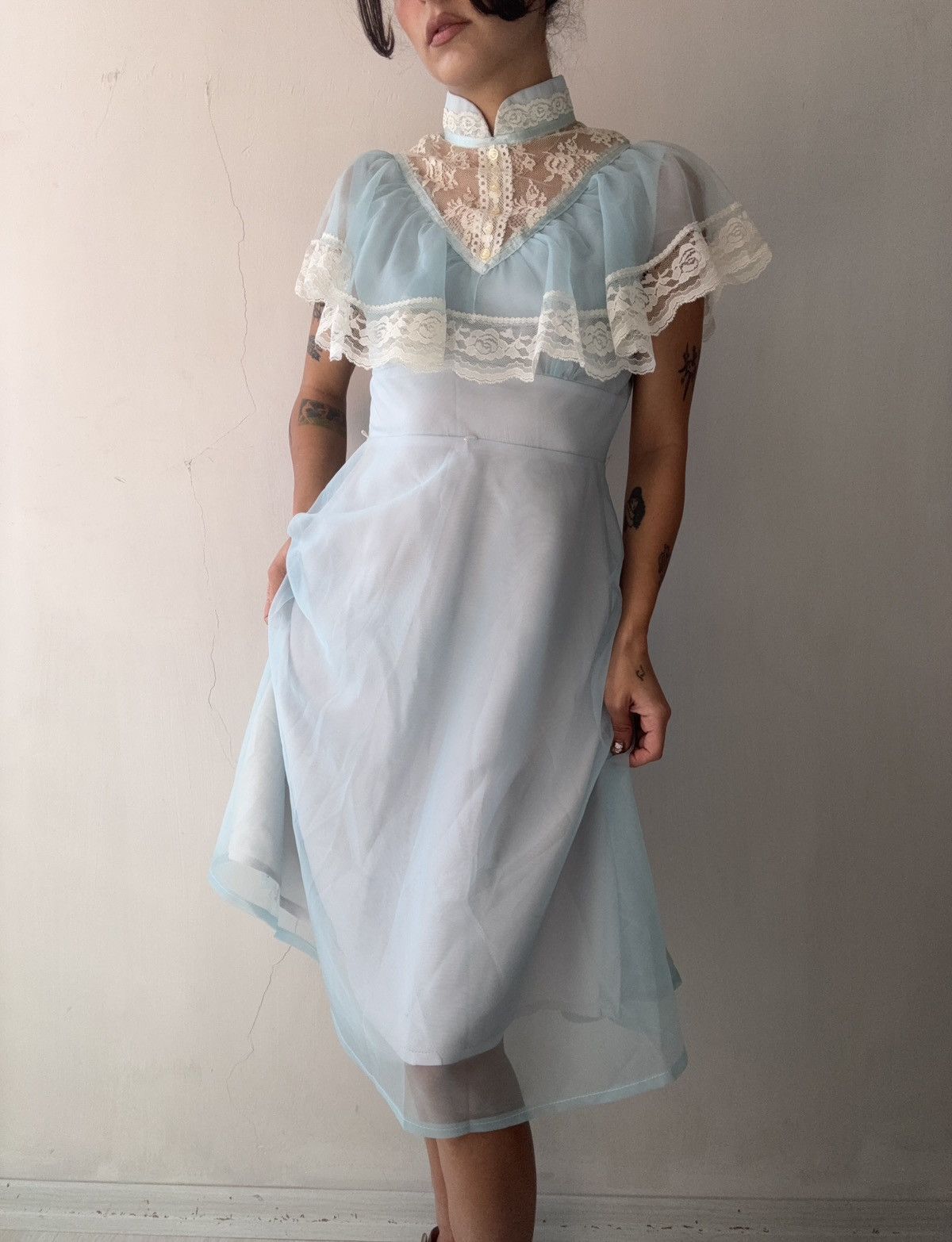 Vintage Antique dress Size XS / US 0-2 / IT 36-38 - 3 Thumbnail
