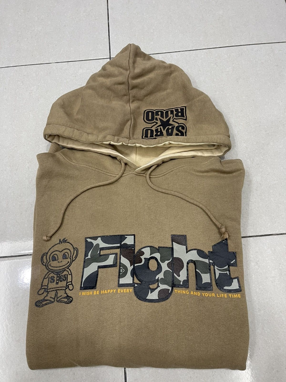 Vintage Vintage Grass Hither "Flight" Camo Monkey Hoodie - Saru Ruco Size US L / EU 52-54 / 3 - 14 Thumbnail