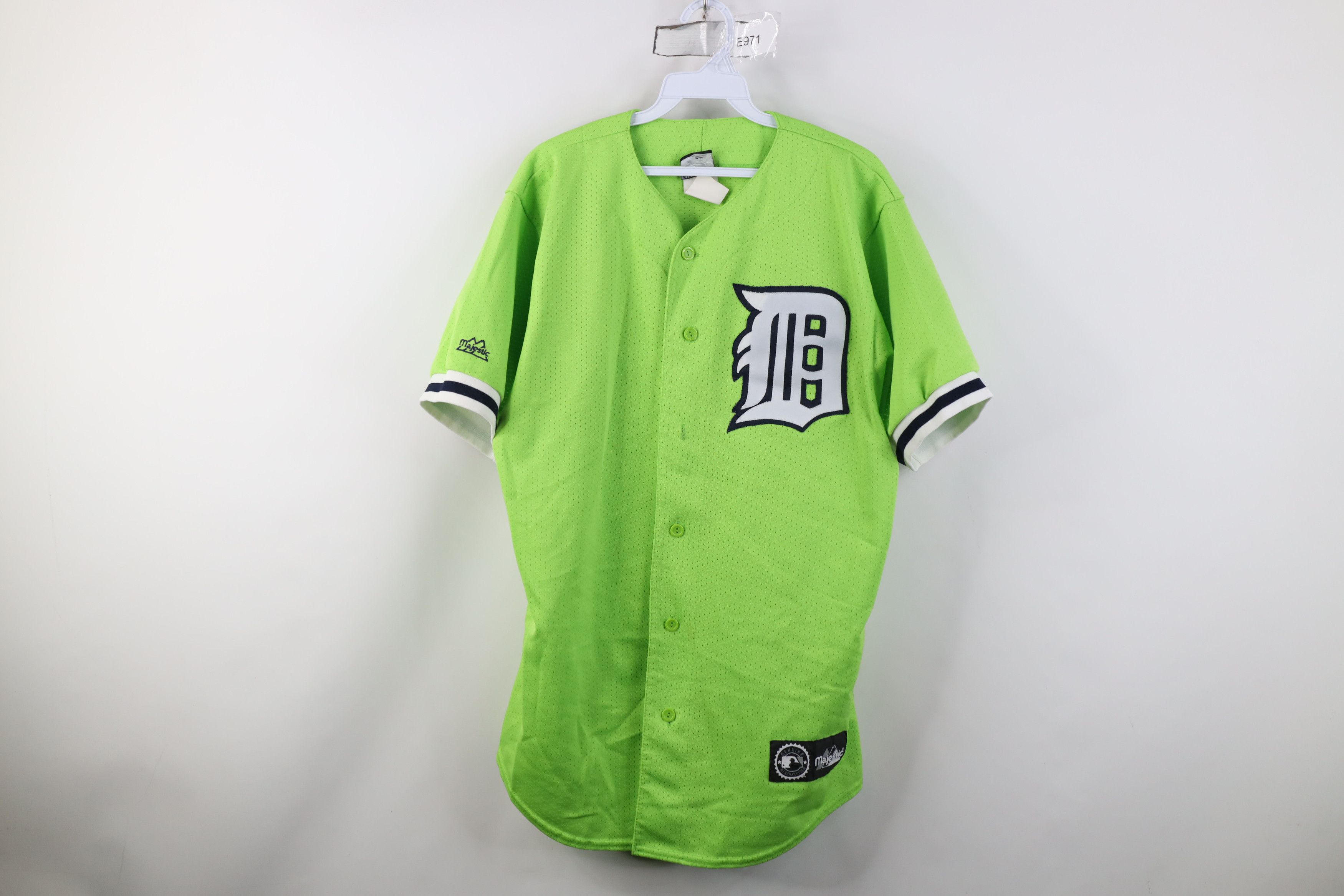 Majestic Vintage 90s Y2K Majestic Baseball Jersey Lime Green USA Size US M / EU 48-50 / 2 - 1 Thumbnail