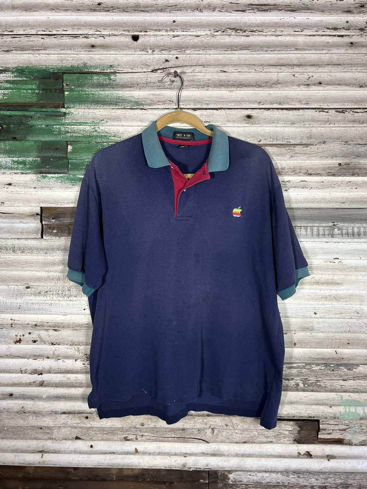 Apple × Vintage Vintage Apple Polo Shirt Size US XL / EU 56 / 4 - 1 Thumbnail