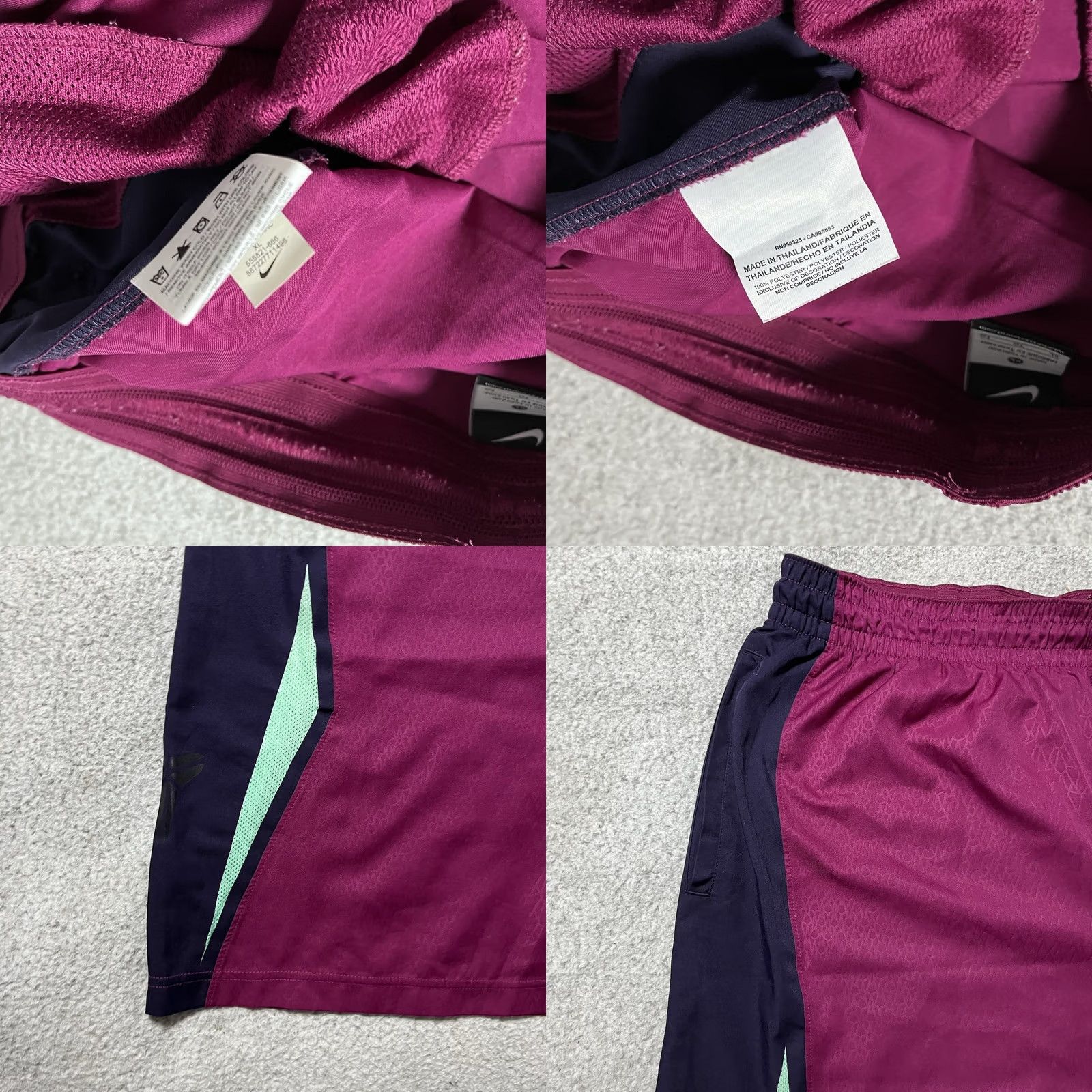 Nike Nike Shorts Nike Purple Kobe Bryant Mamba Print Logo Basketball NBA Dri-Fit Mens XL Size US 36 / EU 52 - 8 Thumbnail