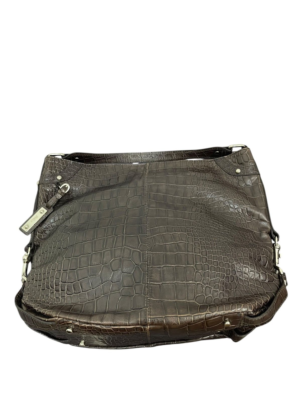 Genuine Leather Crocodile Embossed Palio Full Leather Shoulder Bag 2🟩1 Size ONE SIZE - 6 Thumbnail