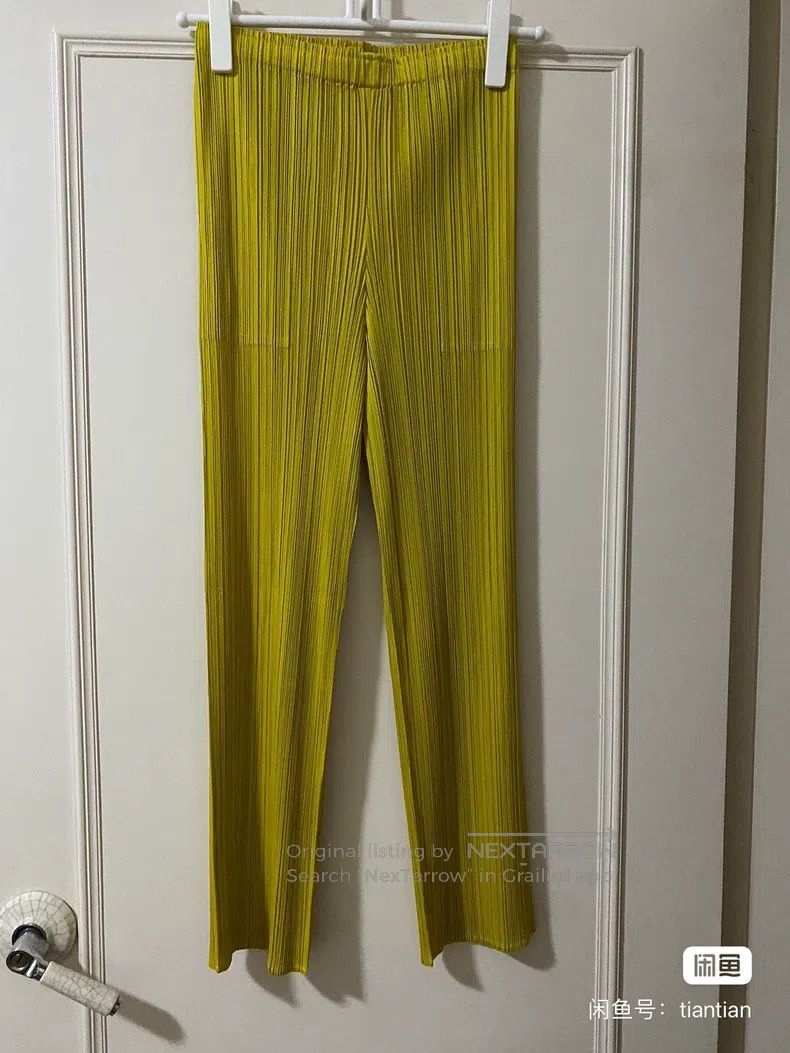 Issey Miyake Issey Miyake Yellow Pants Size 25" / US 0 / IT 36 - 2 Thumbnail