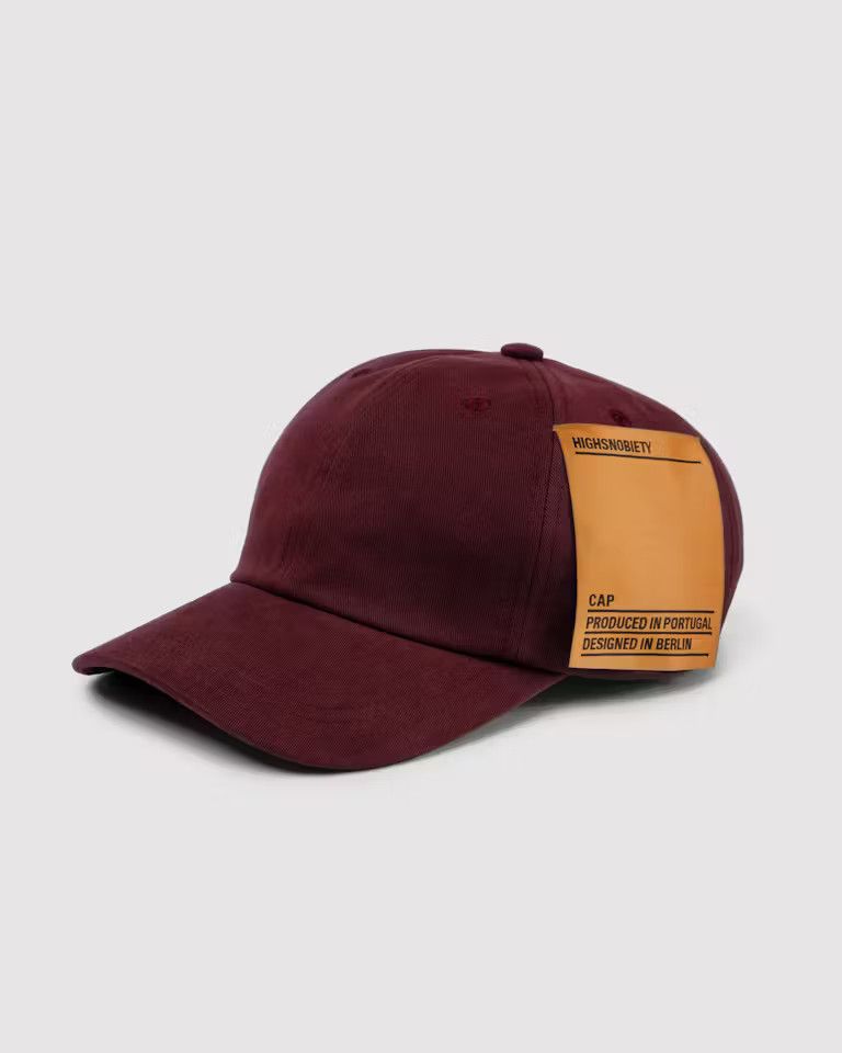 Highsnobiety HS Staples Cap Burgundy Size ONE SIZE - 1 Thumbnail