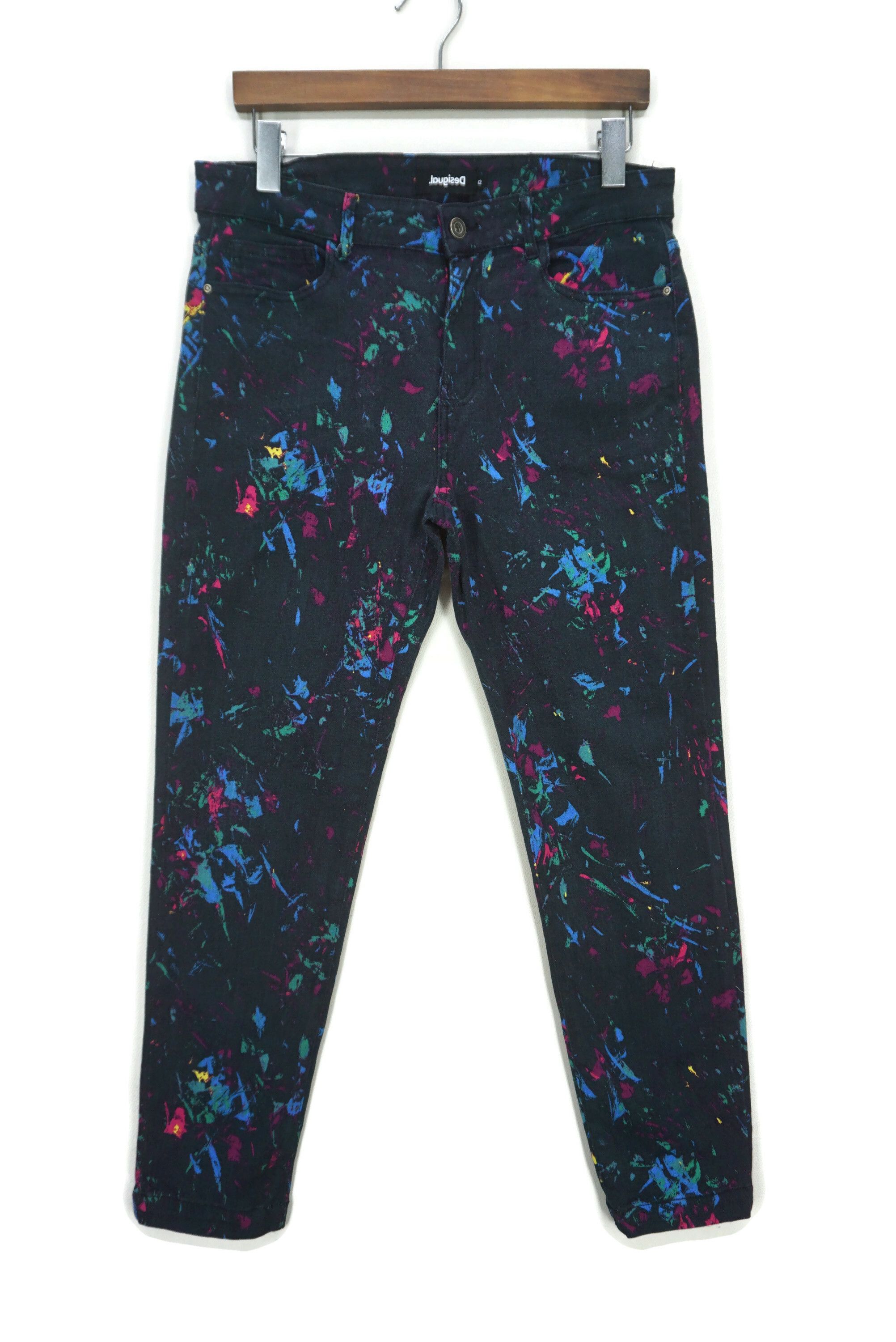 Desigual Paint Splashed Pants fit W32xL26.5 Desigual Cropped Jorts Size 32" / US 10 / IT 46 - 1 Thumbnail