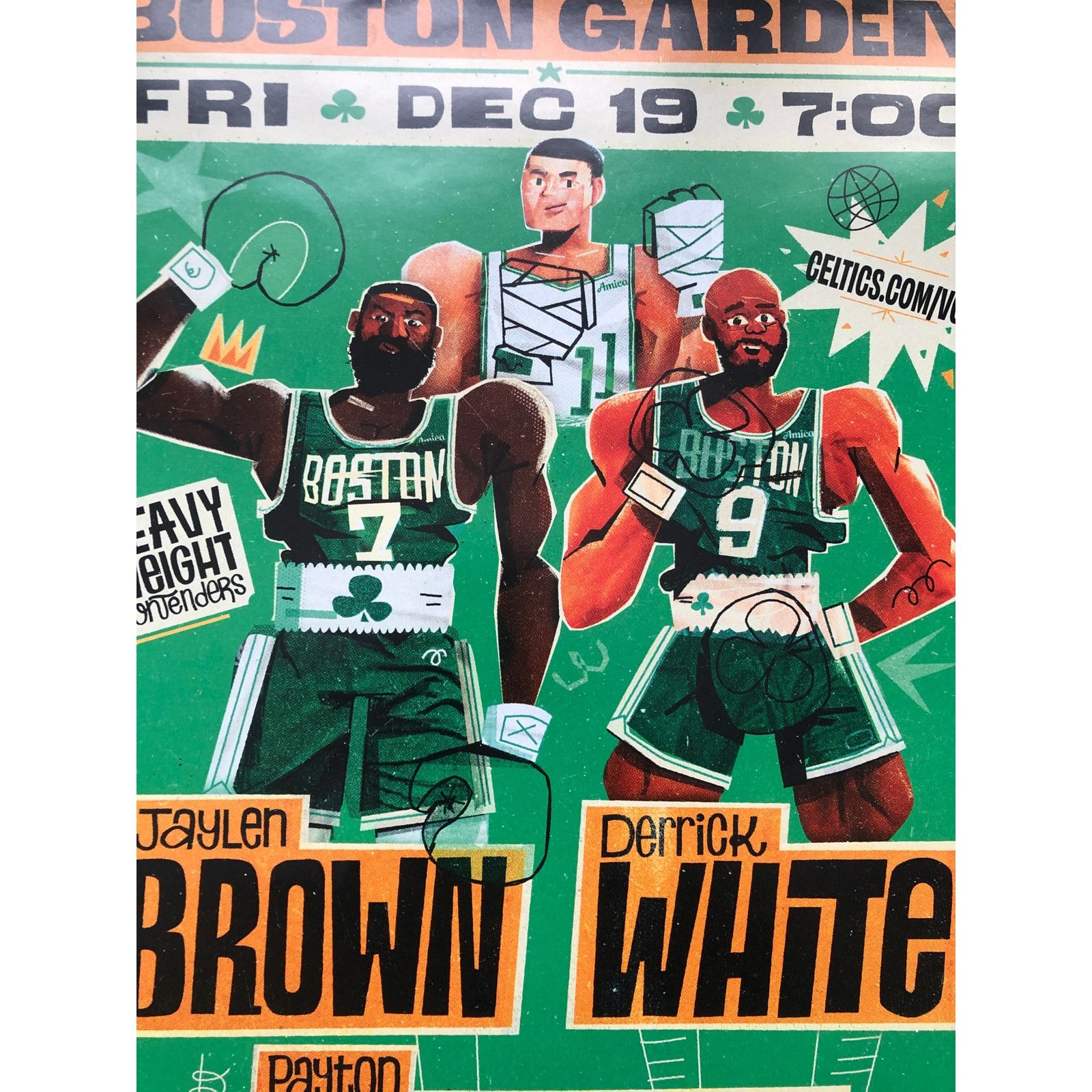 NBA Boston Celtics Artist Residency Poster Heavyweight Contender Size ONE SIZE - 2 Thumbnail