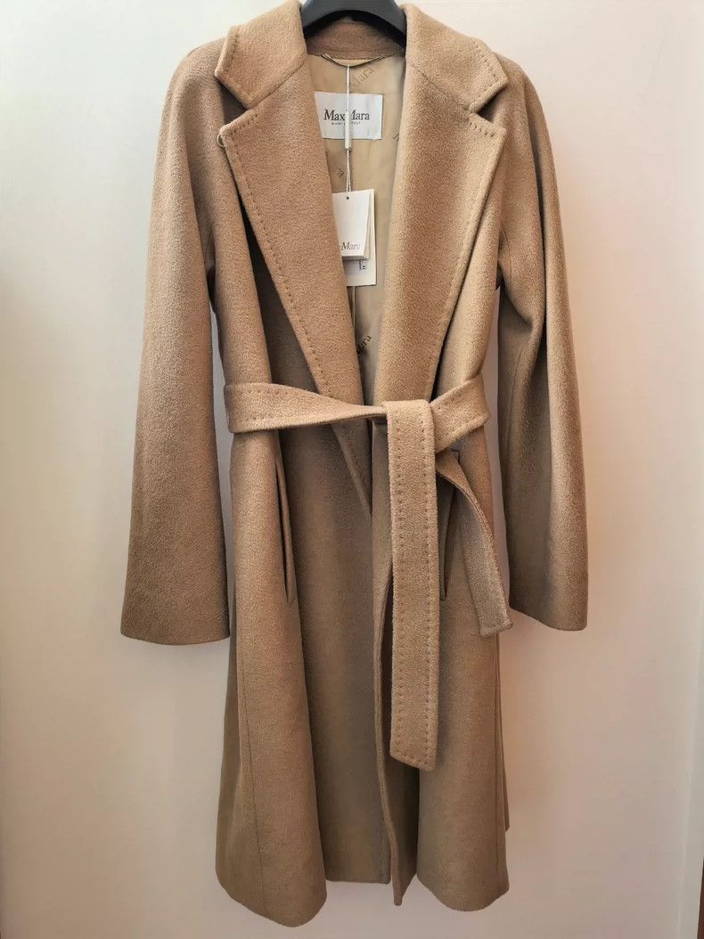 Max Mara Max Mara White Label Main Line Coat Camel Fleece Water Rip Size L / US 10 / IT 46 - 2 Thumbnail