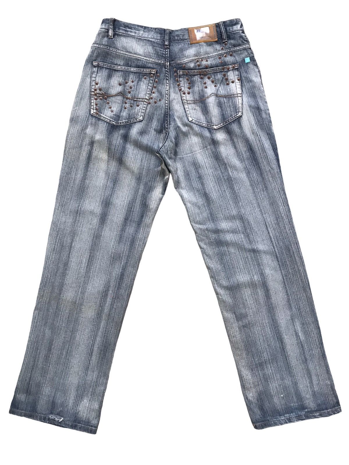 Other Azurre Blue Stripes Straight Denim Jeans Size US 34 / EU 50 - 8 Thumbnail