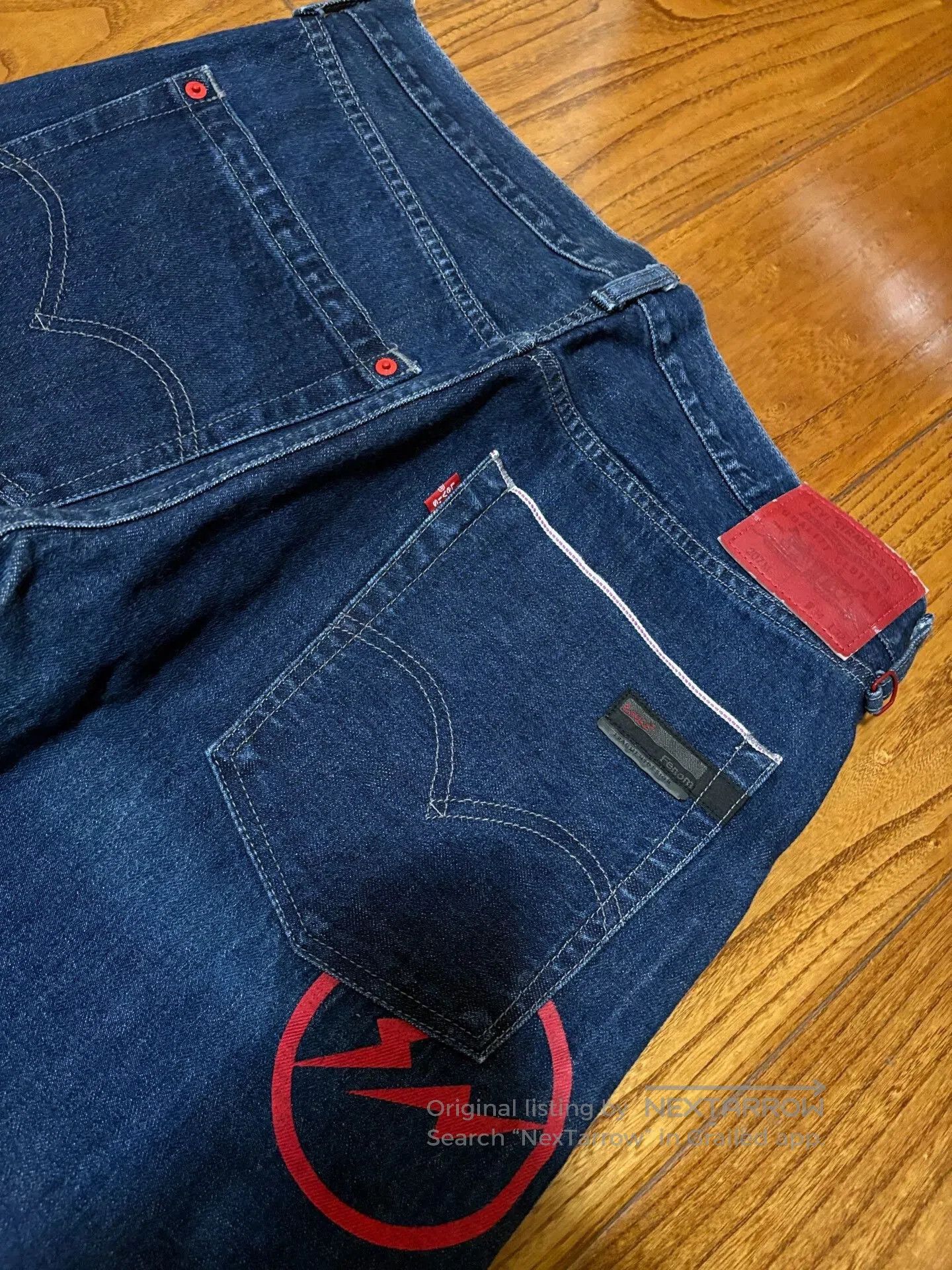 Levi's Levi's Fenom Red Flash Unwashed Jeans. Size US 34 / EU 50 - 4 Thumbnail