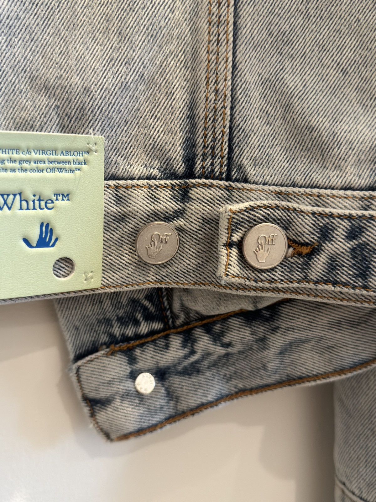 Off-White 1 of 10 Mykonos Exclusive Off White Denim Jacket Size US XS / EU 42 / 0 - 9 Thumbnail