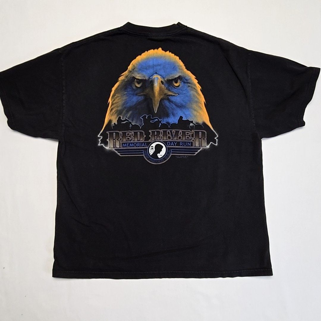 Hanes Vintage Red River Memorial Day Run XL Black Motorcycle Tee Size US XL / EU 56 / 4 - 1 Thumbnail
