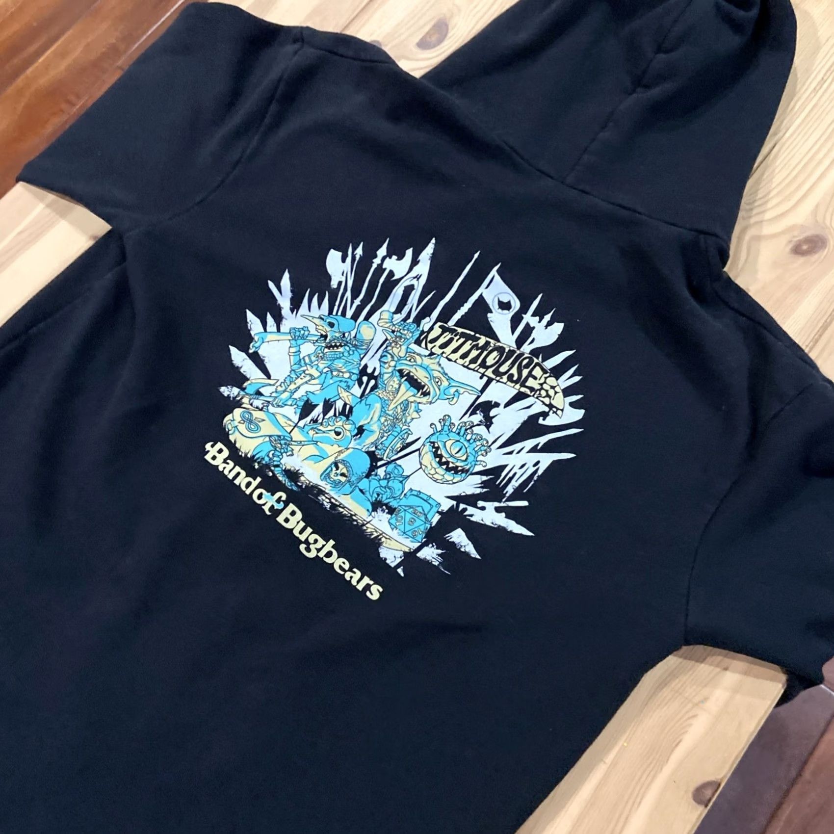 Vintage Titmouse Hoodie Black 2XL Full Zip Up DnD Band Of Bugbears Mens Size US XXL / EU 58 / 5 - 2 Thumbnail