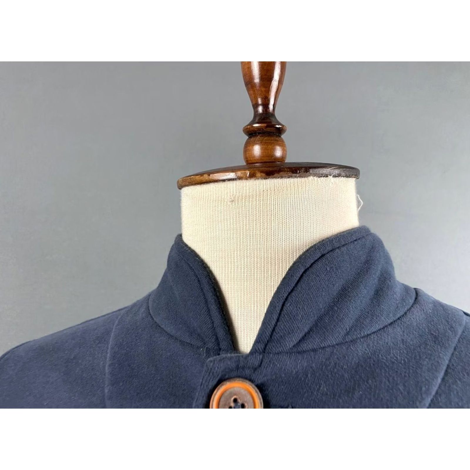 Vintage Mens Jacket Navy Front Button L - Navy Long Sleeve Outdoor Comfort Regular Fit Jacket Size US L / EU 52-54 / 3 - 6 Thumbnail