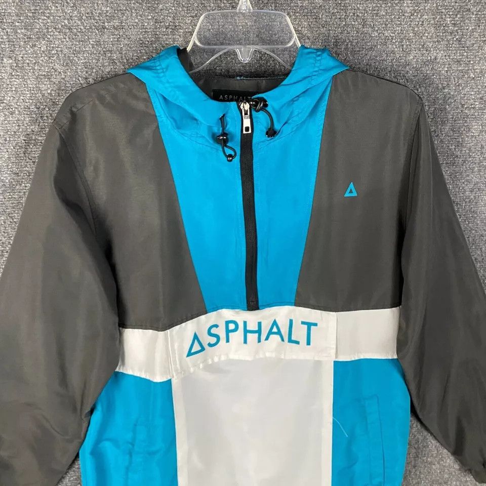 Asphalt Asphalt Windbreaker Jacket Men's Small 1/2 Zip Hooded S Size US S / EU 44-46 / 1 - 2 Thumbnail
