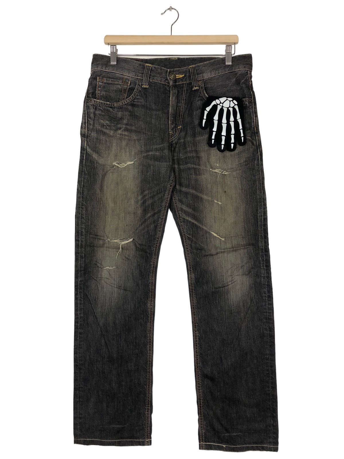 Edwin 🔥VINTAGE EDWIN 503 MADE IN JAPAN STRAIGHT PUNK DESIGN BLACK Size US 34 / EU 50 - 1 Thumbnail