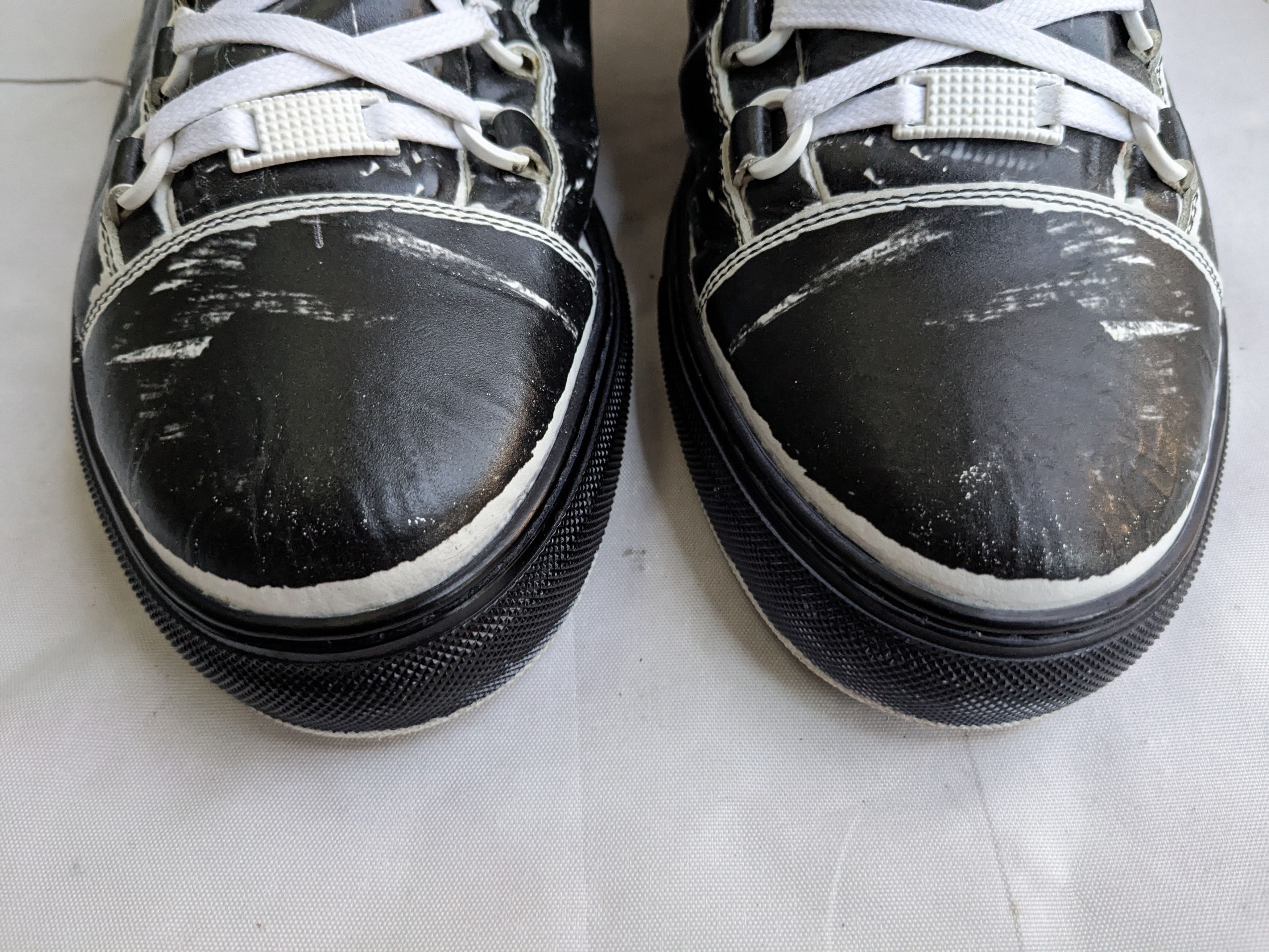 Balenciaga Balenciaga Arena Black White 11 Leather High Tops Size US 11 / EU 44 - 2 Thumbnail