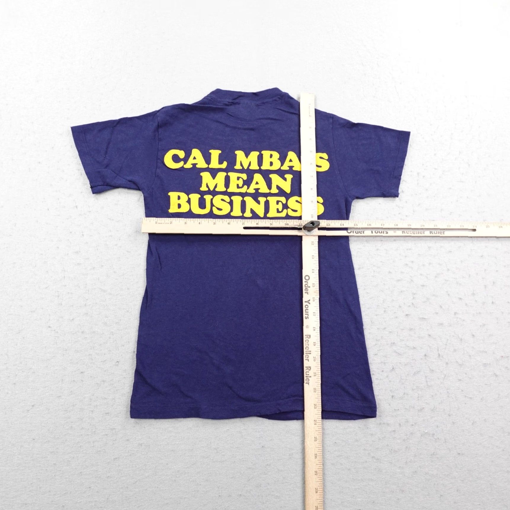 Hanes VINTAGE UC Berkeley Shirt Mens Small Blue MBA Cal Graduate School Business 80s Size US S / EU 44-46 / 1 - 7 Thumbnail