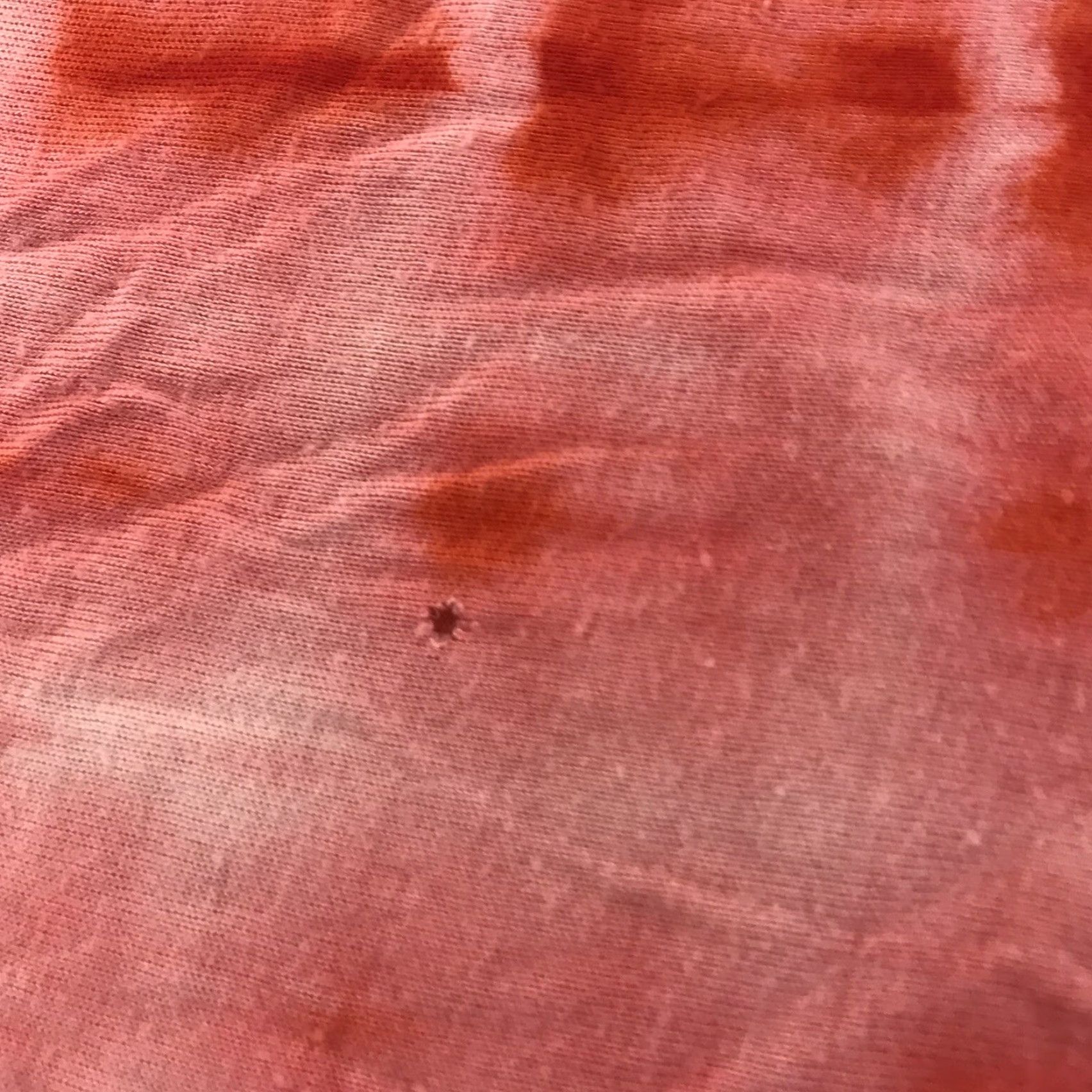 Vintage VINTAGE Piko 1988 Women's Blouse XL Bamboo Tie Dye Scoop Neck Short Sleeve Casual Top Red Pink White Size XL / US 12-14 / IT 48-50 - 6 Thumbnail
