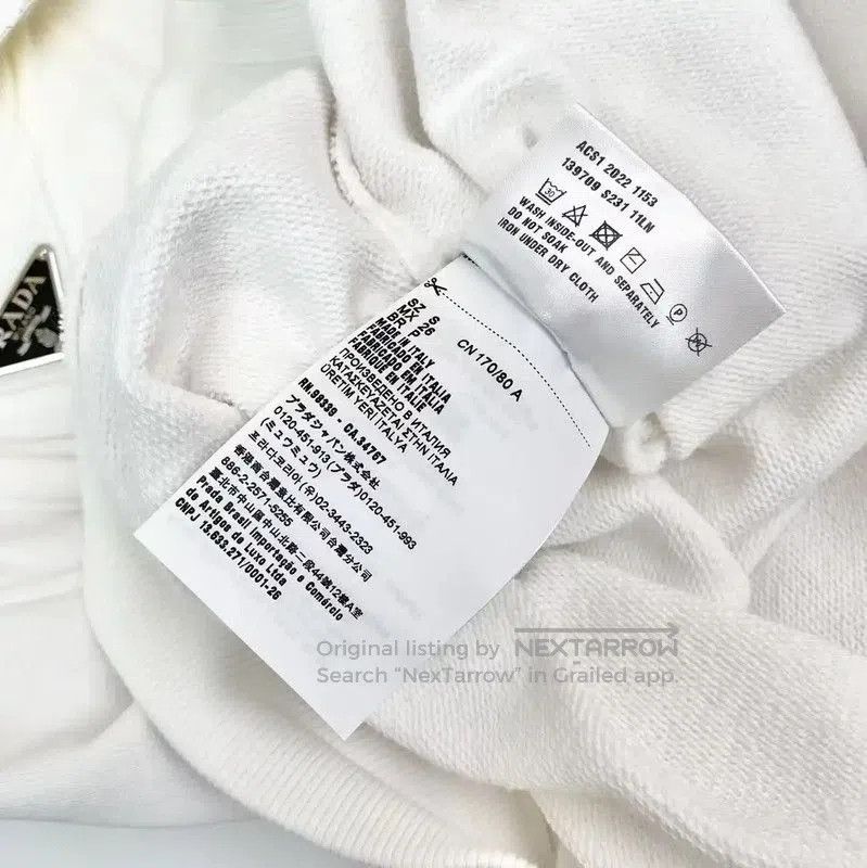 Prada Prada White Cotton Women's T-Shirt Size S. Size S / US 4 / IT 40 - 4 Thumbnail