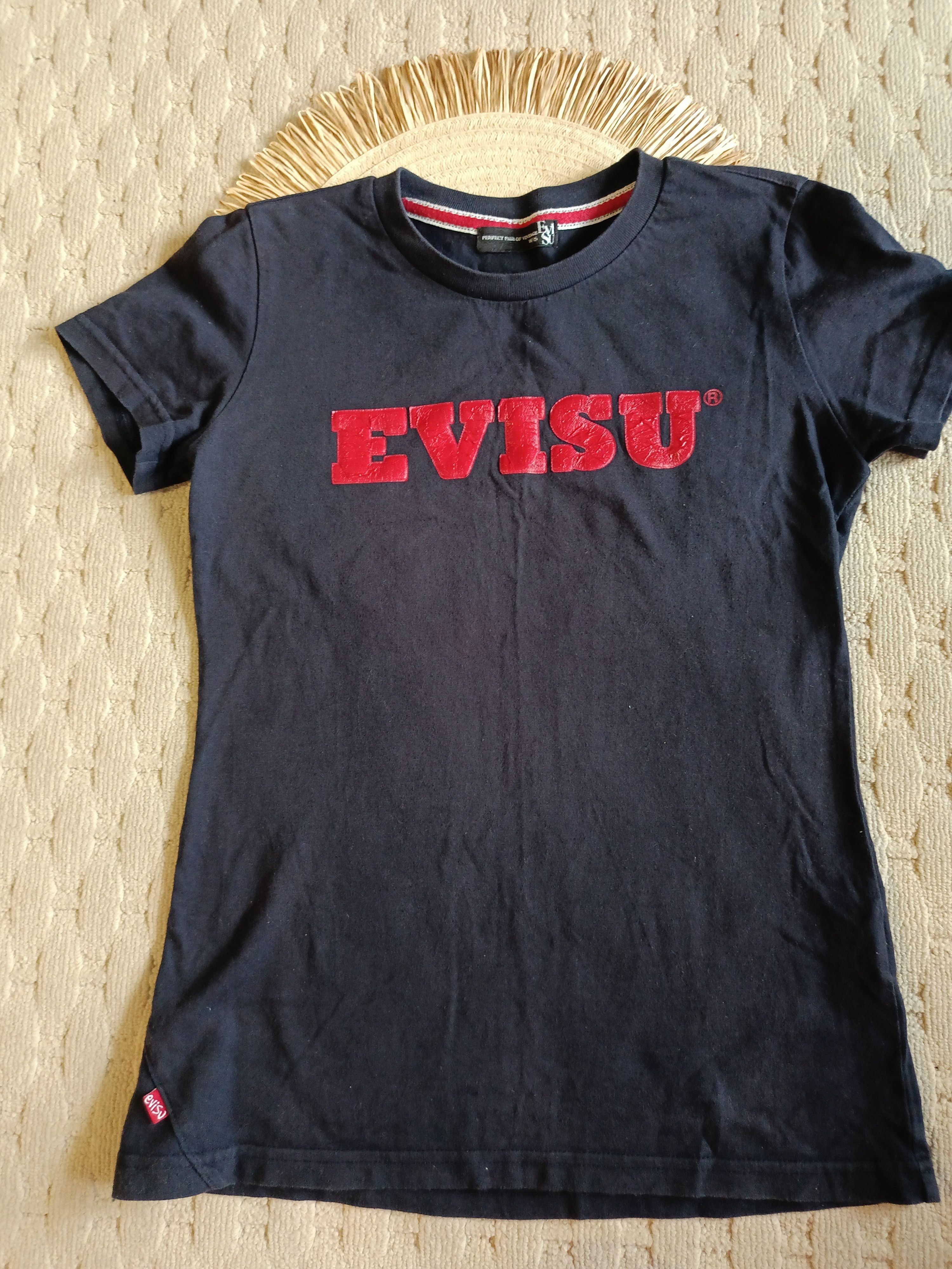 Evisu Navy blue t-shirt Evisu with the logo Size S / US 4 / IT 40 - 1 Thumbnail
