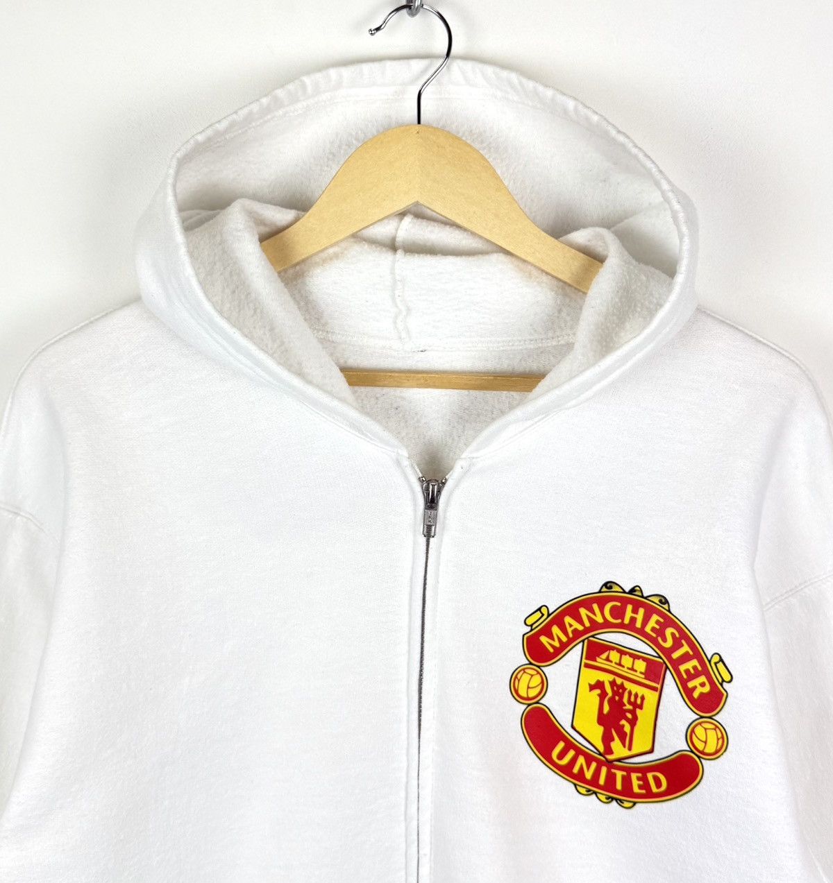Vintage Vintage Manchester United Hoodie White Top Soccer Football Size US M / EU 48-50 / 2 - 2 Thumbnail