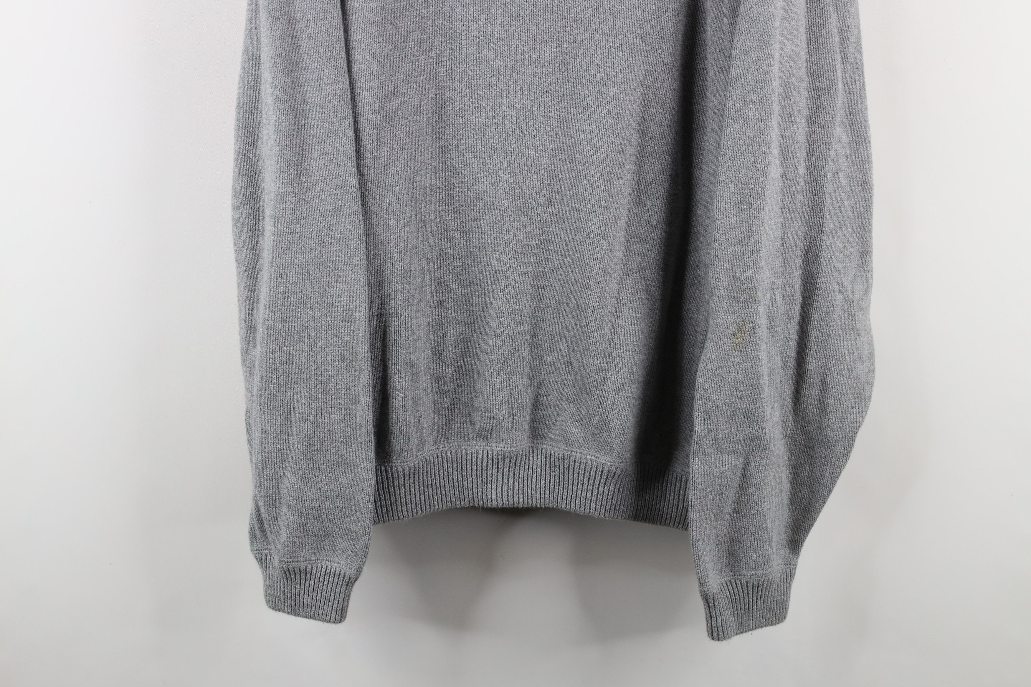 Eddie Bauer × Vintage Vintage 90s Eddie Bauer Cotton Knit Crewneck Sweater Gray Size US L / EU 52-54 / 3 - 3 Thumbnail