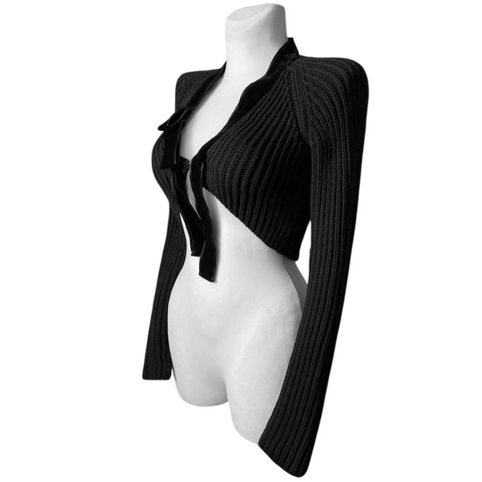 Gucci Iconic Tom Ford for Gucci era asymmetric knit black sweater Size S / US 4 / IT 40 - 2 Thumbnail