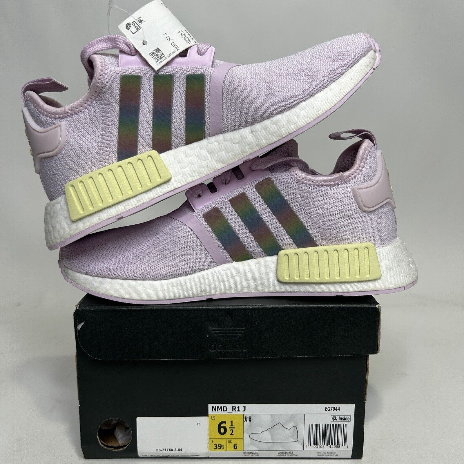 Adidas Adidas NMD R1 Boost J “Pastel Pink/Rainbow” 2024 Size US 8 / IT 38 - 3 Thumbnail