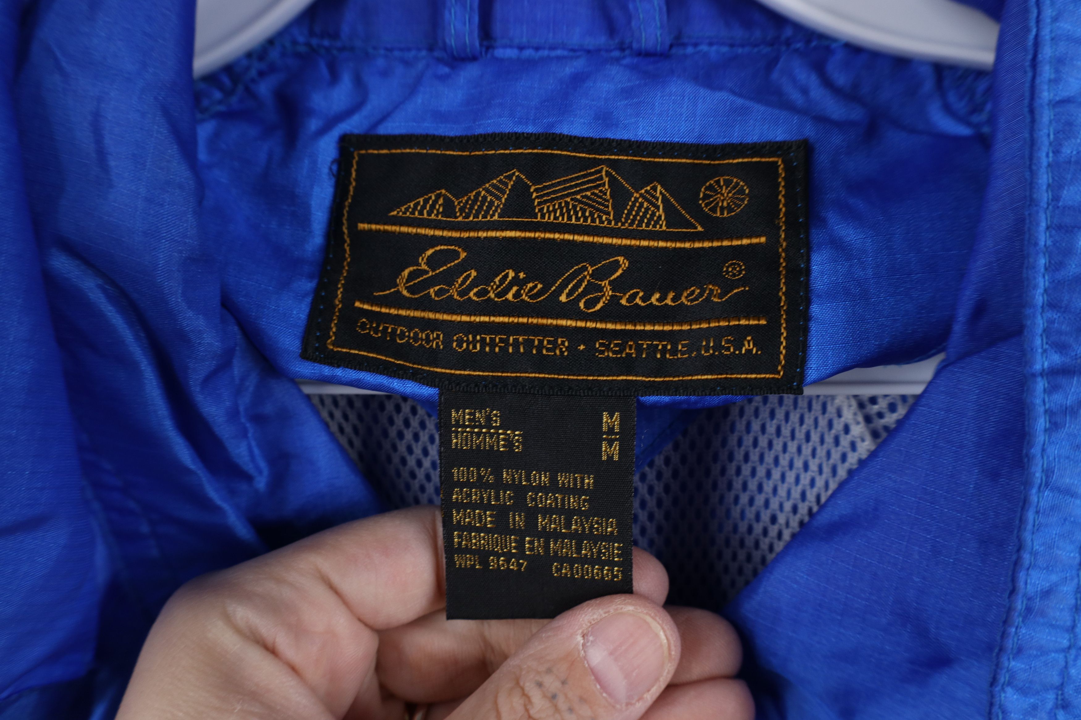 Eddie Bauer Vintage 90s Eddie Bauer Hooded Full Zip Windbreaker Jacket Size US M / EU 48-50 / 2 - 10 Thumbnail